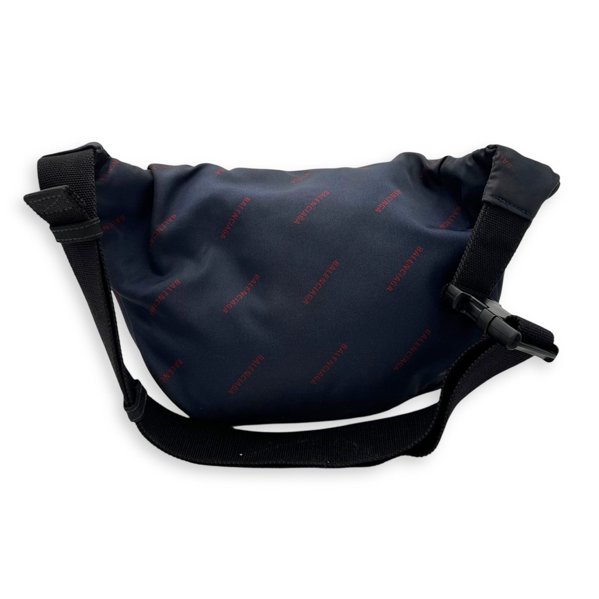 Logo Blue Belt Bag in Nylon, Silver hardware - Image 3