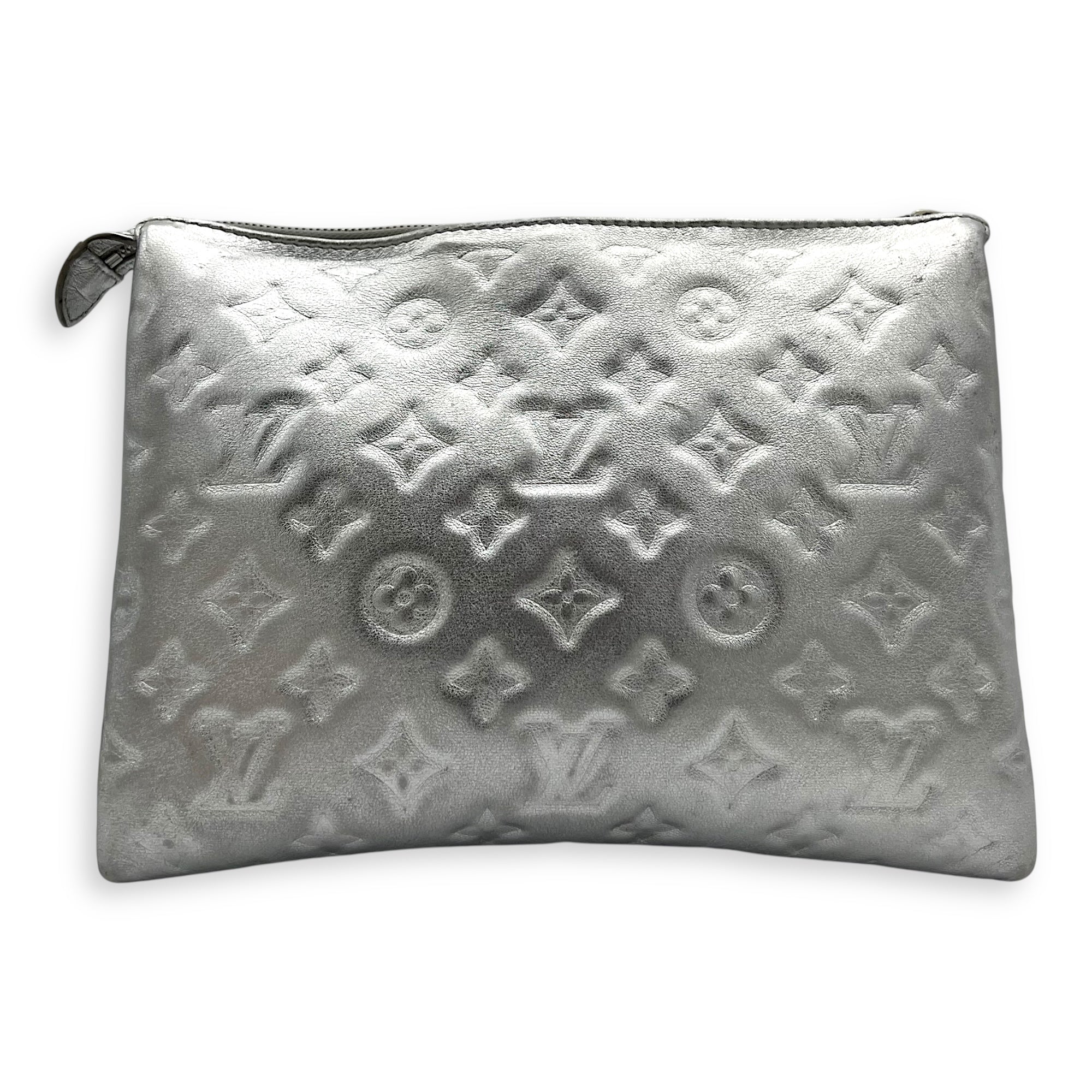 Coussin Shoulder Bag Silver in Lambskin, Silver hardware - Image 3