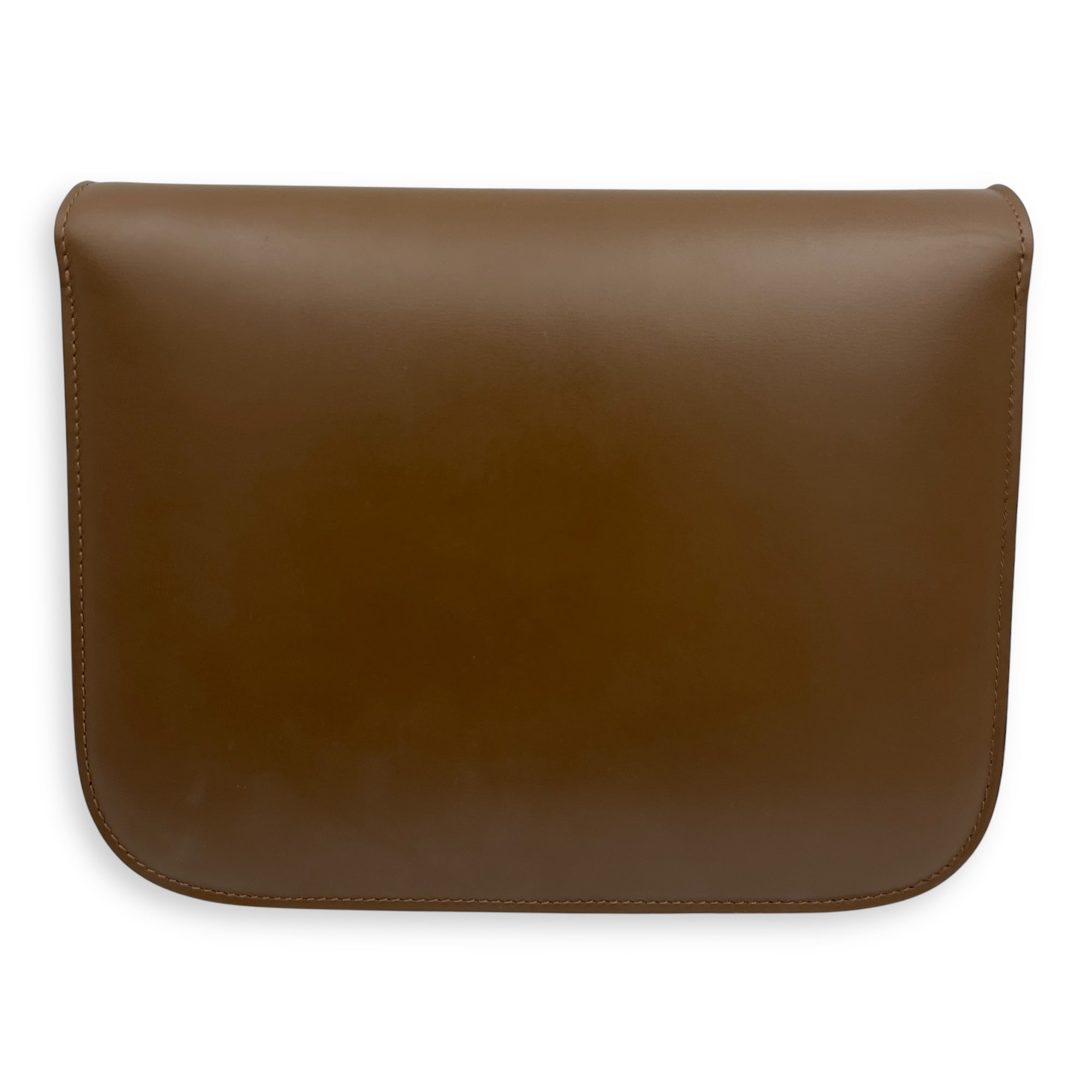 Box Crossbody Bag Beige in Calfskin, Gold hardware - Image 3