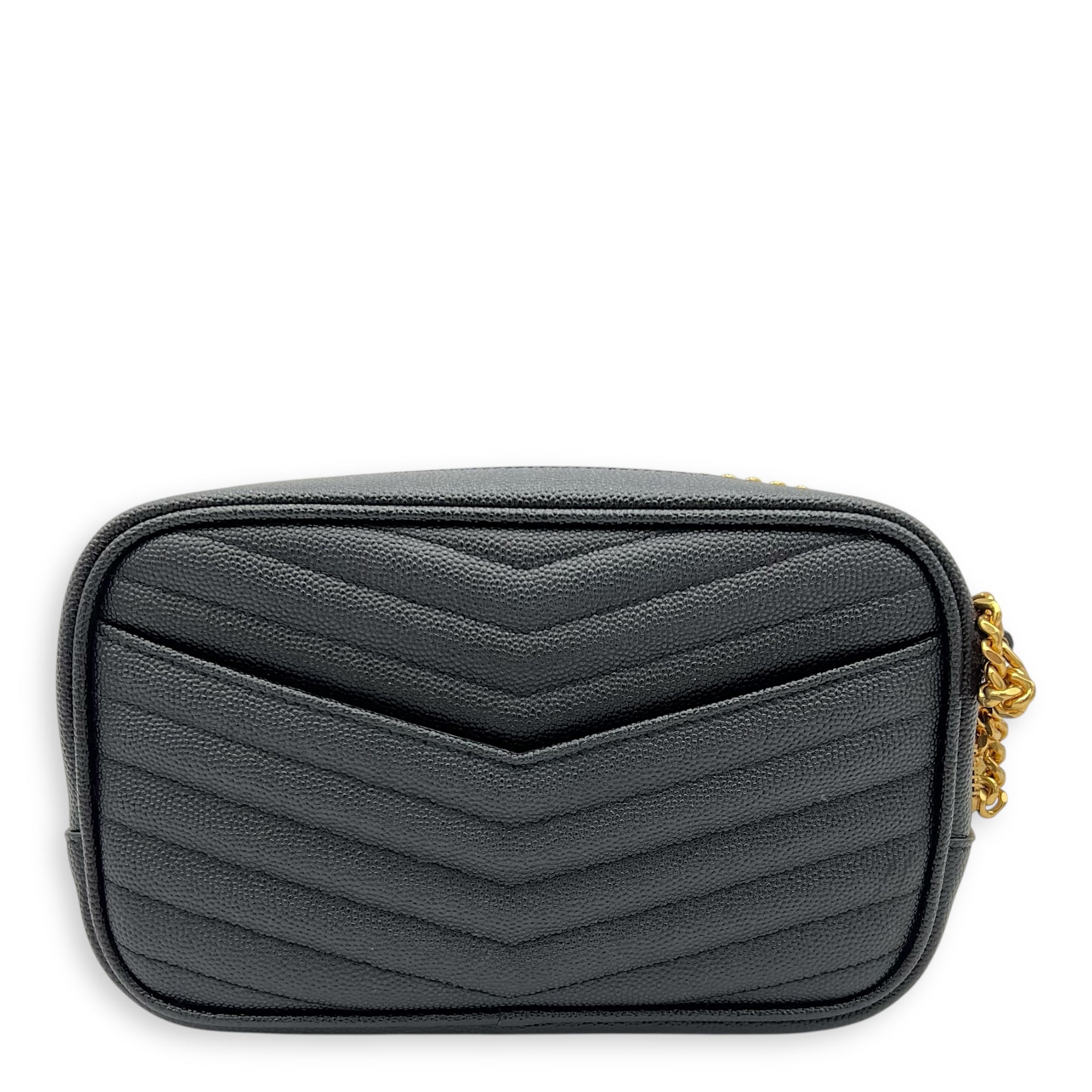 Lou Shoulder Bag Black in Caviar Leather, Gold hardware - Image 3