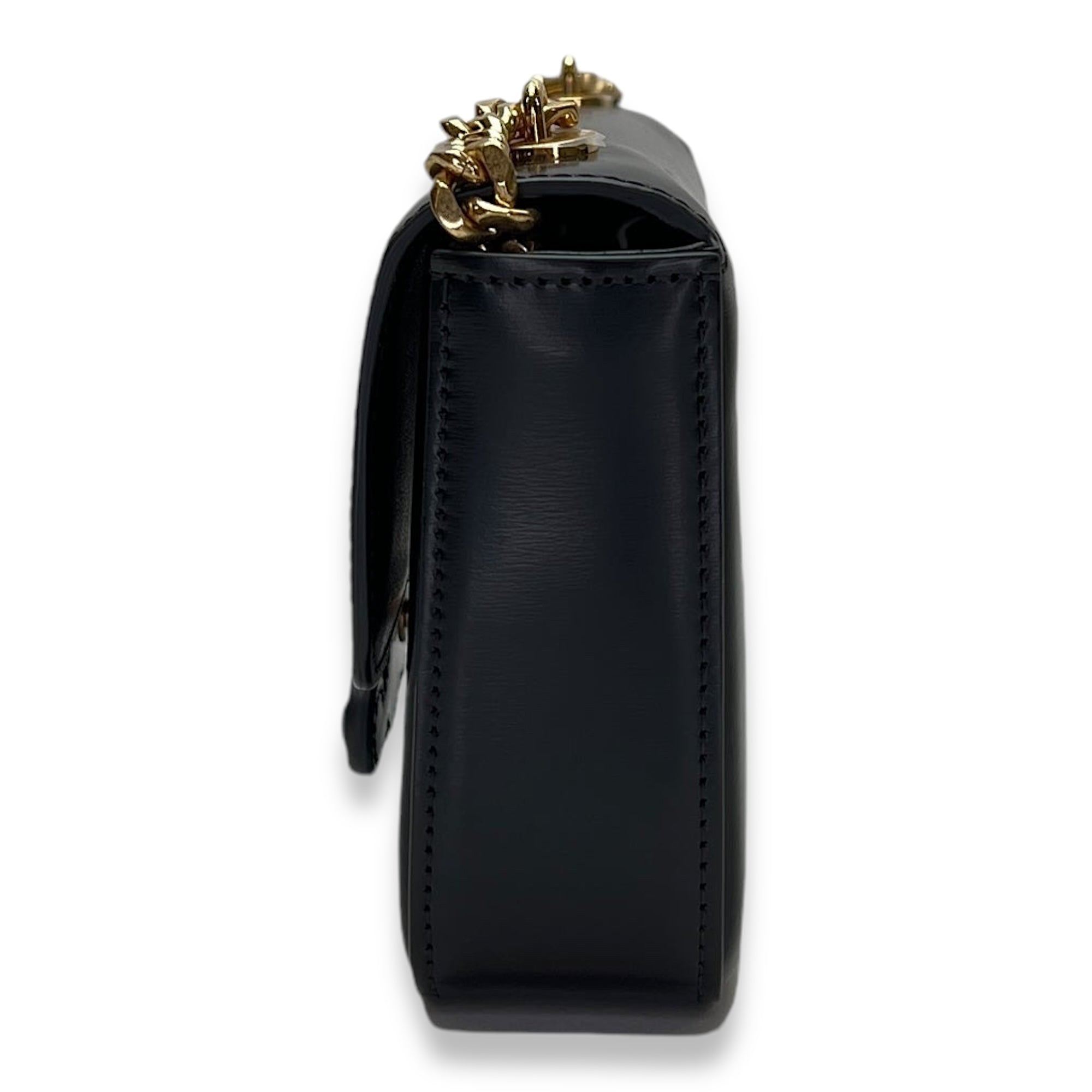 Triomphe Shoulder Bag Black in Calfskin , Gold Hardware - Image 4