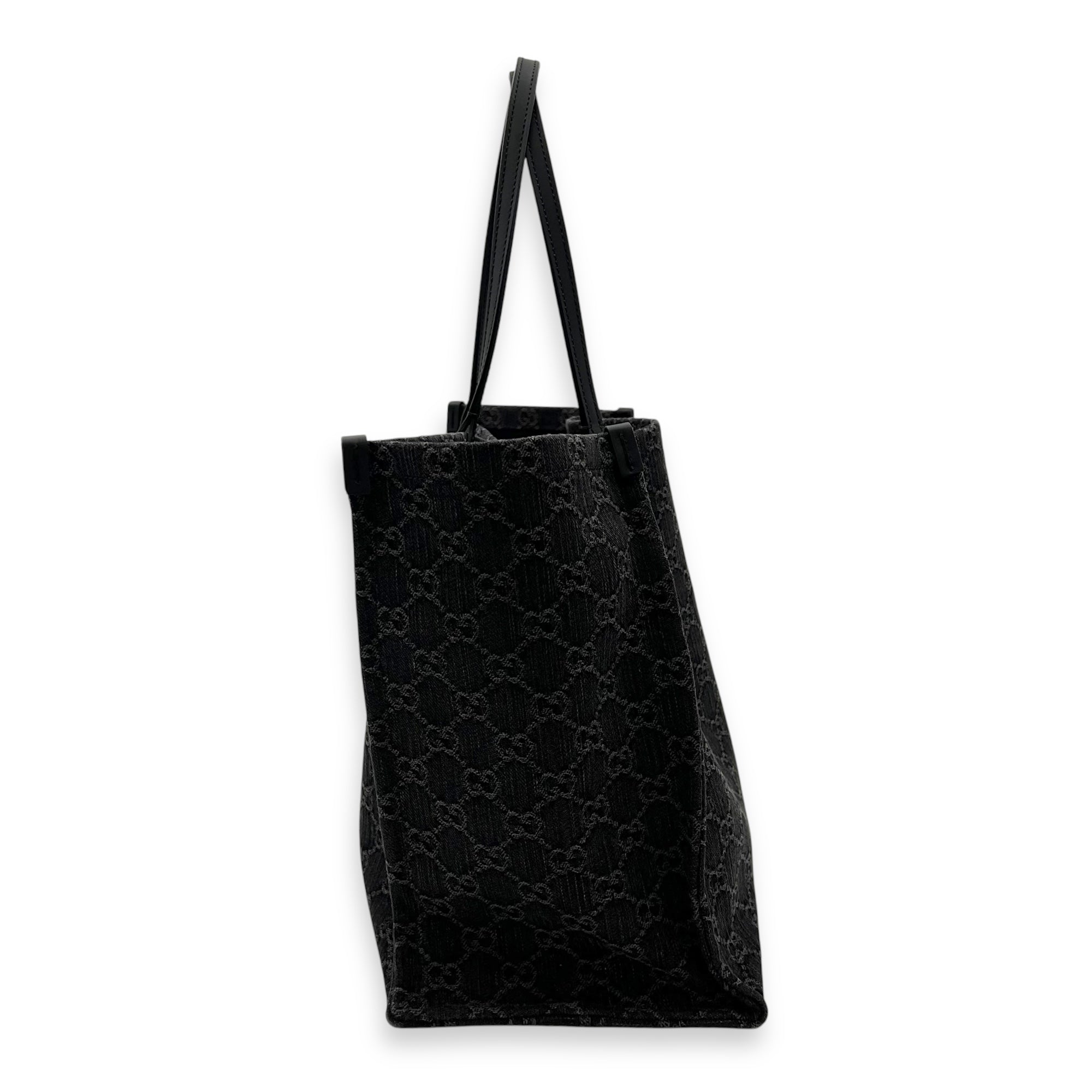 Ophidia Large Grey Tote Bag in Denim - Image 4