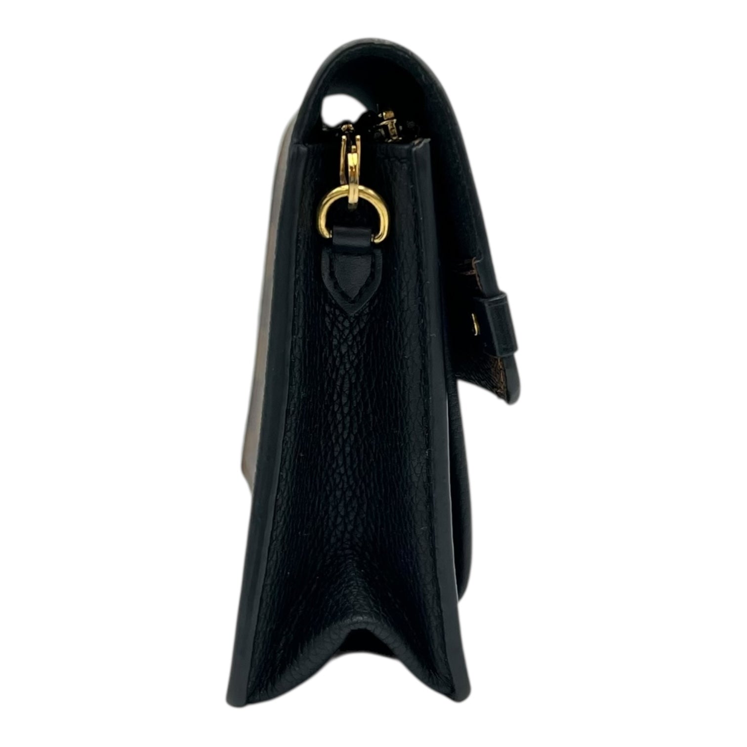 Vavin Wallet On Chain Damier Ebene in Coated Canvas, Gold hardware - Image 4