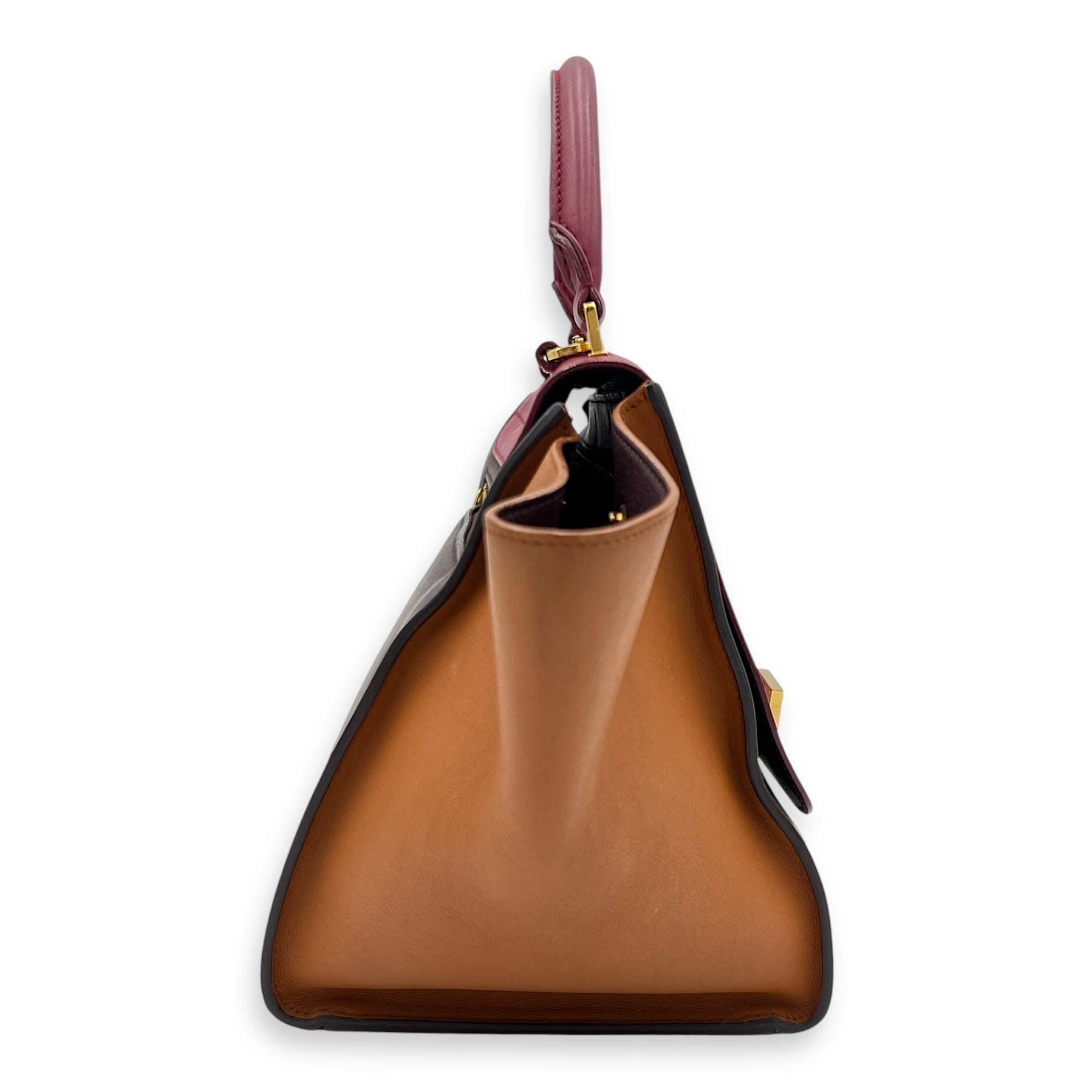 Trapeze Top Handle Bag Medium Multi-colour in Calfskin, Gold hardware - Image 5