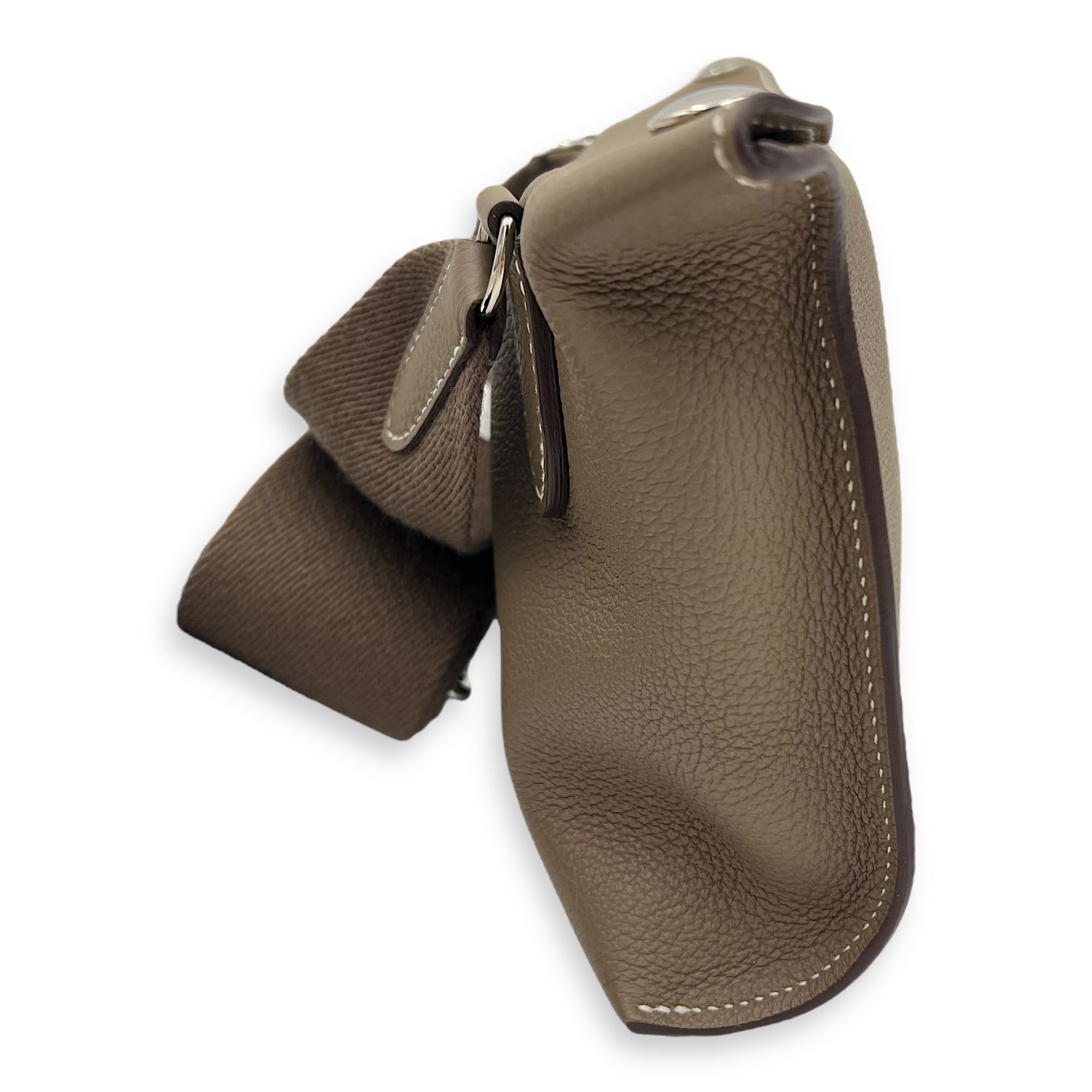 Videpoches Etoupe Crossbody Bag in Togo, Palladium hardware - Image 7