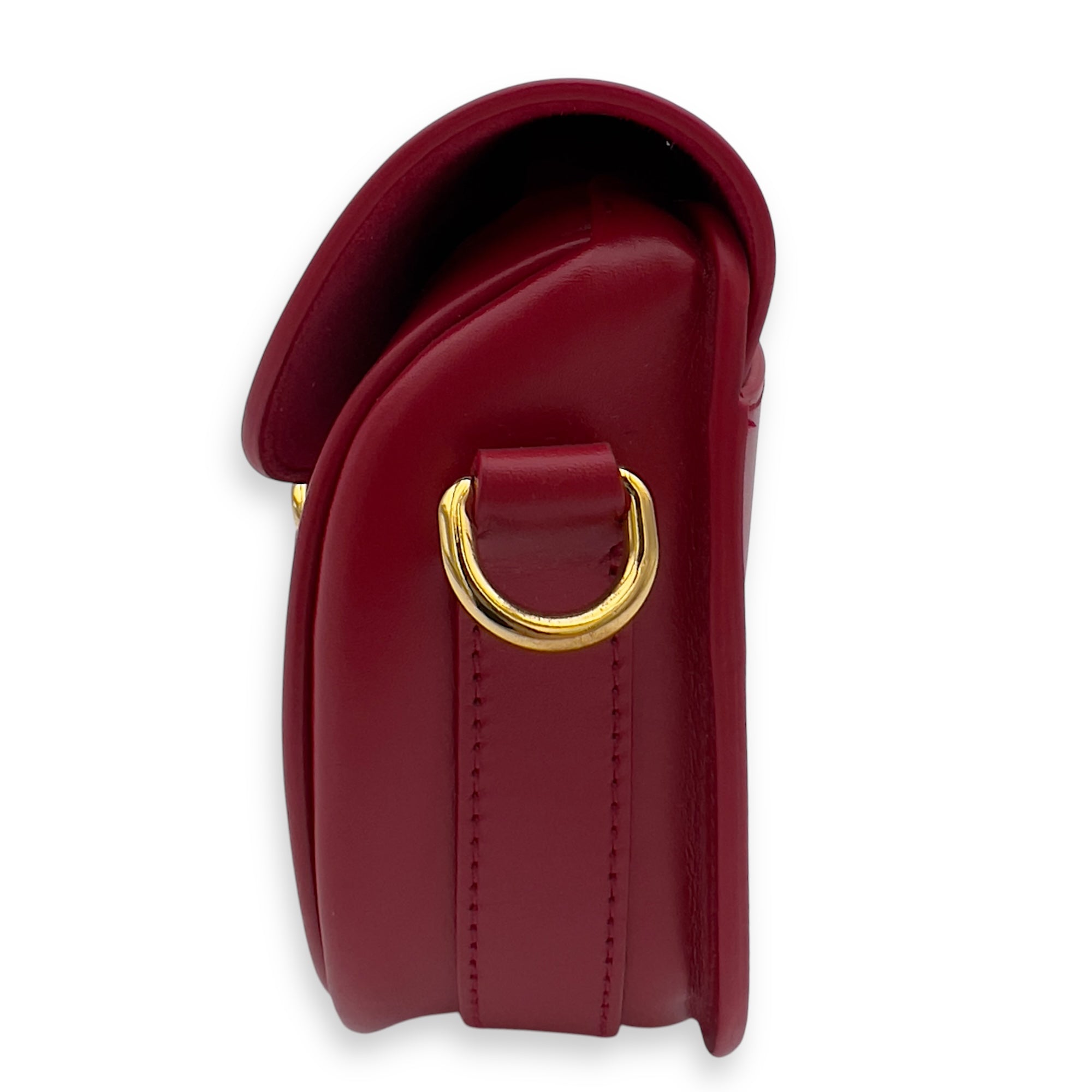 Bobby Small Red Shoulder Bag in Calfskin, Gold hardware - Image 4
