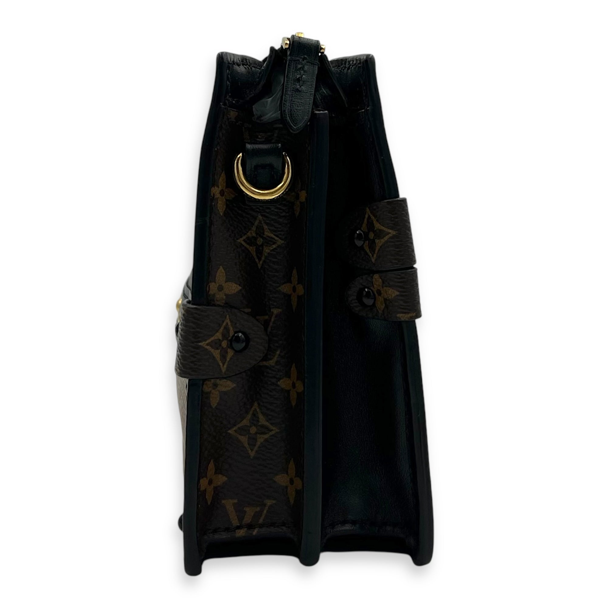 Trunk Trunk Clutch 2 Way Brown in Monogram Coated Canvas, Gold hardware - Image 5