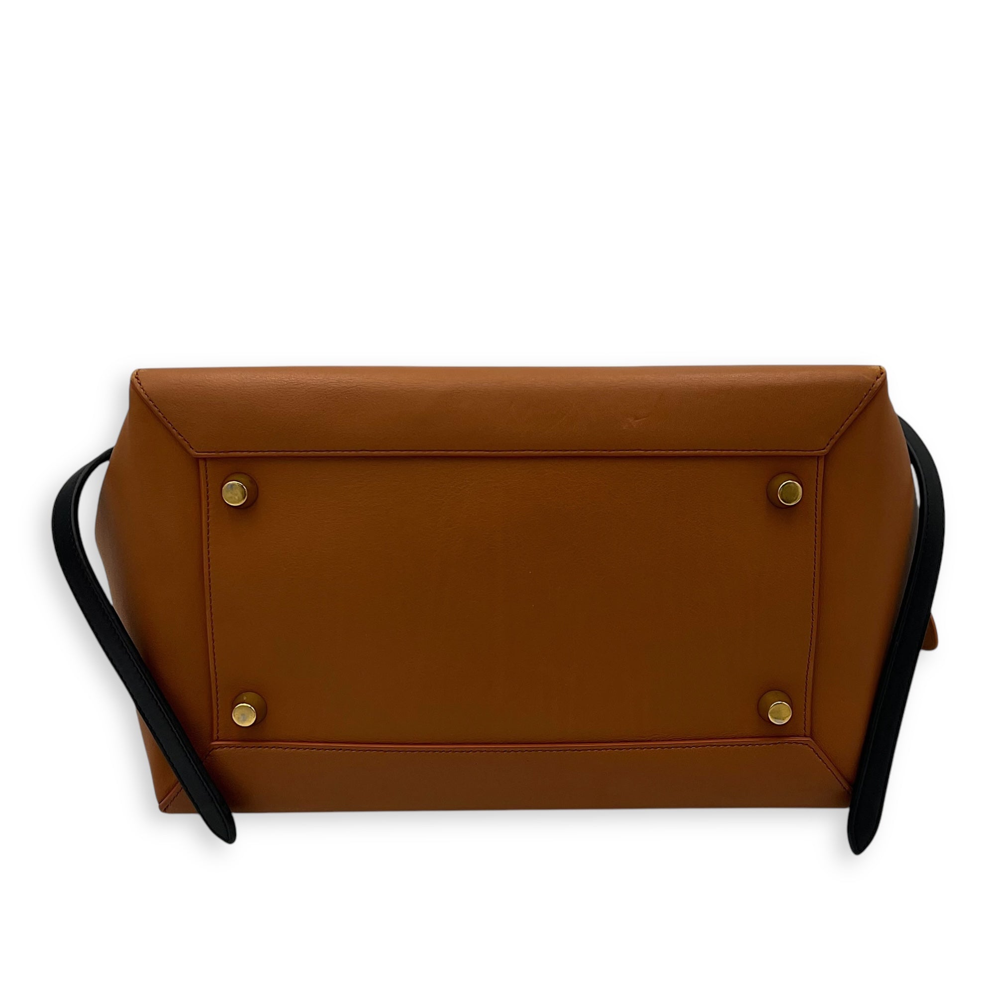 Belt Bag Small Brown Top Handle Bag in Calfskin, Gold hardware - Image 6