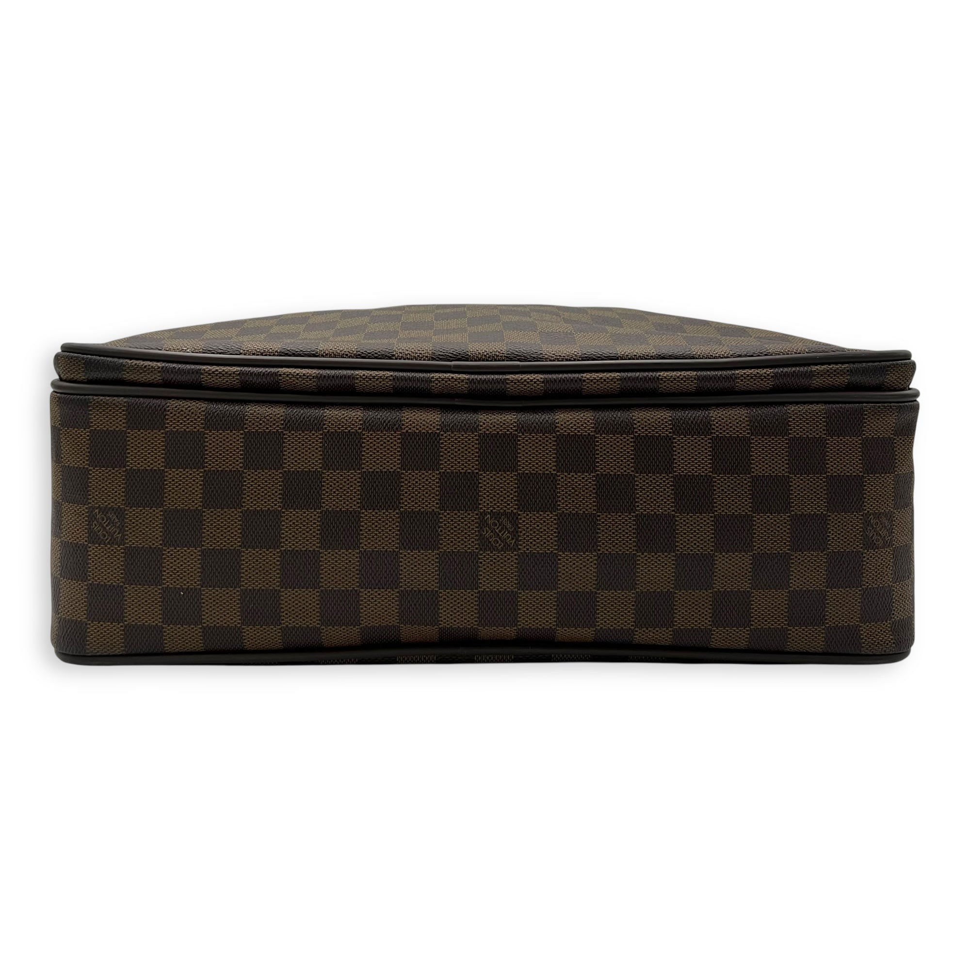 ICare Damier Ebene Top Handle Bag in Coated Canvas, Gold hardware - Image 6