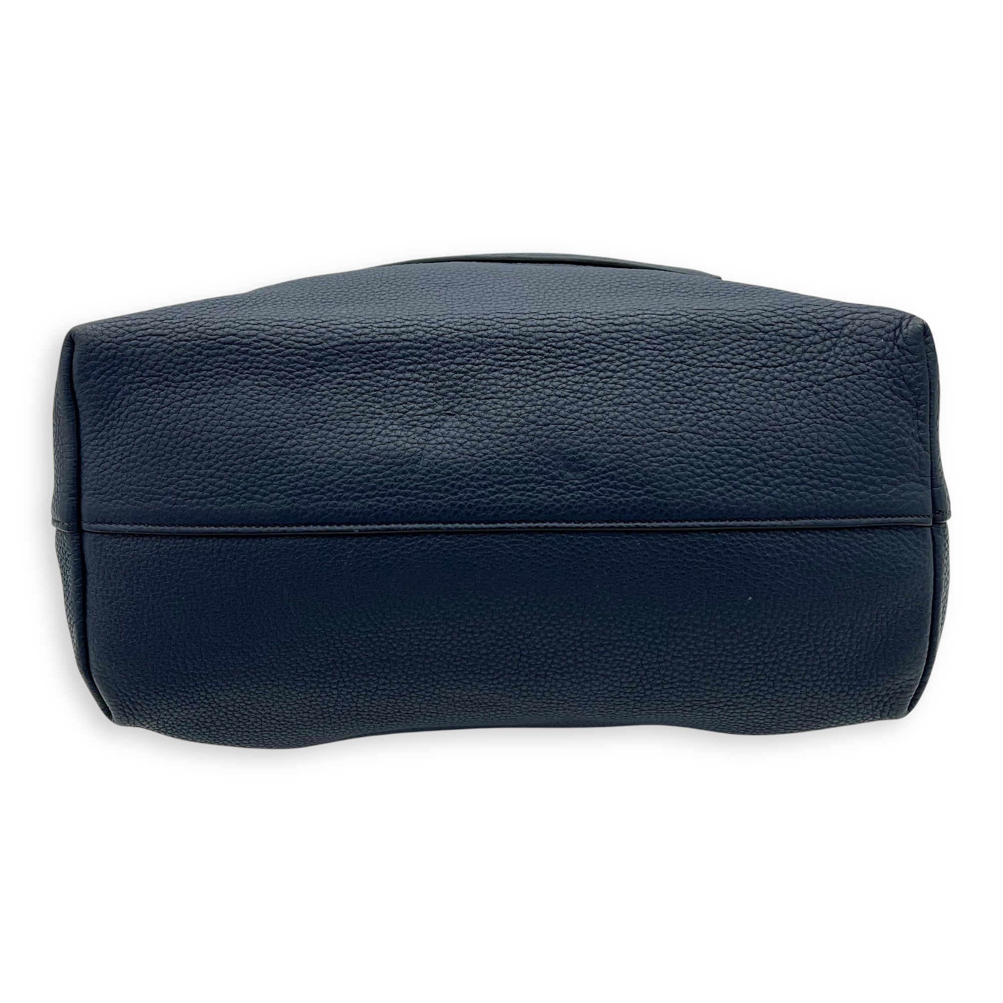 2 way bag Top Handle Bag Blue in Calfskin, Gold hardware - Image 6