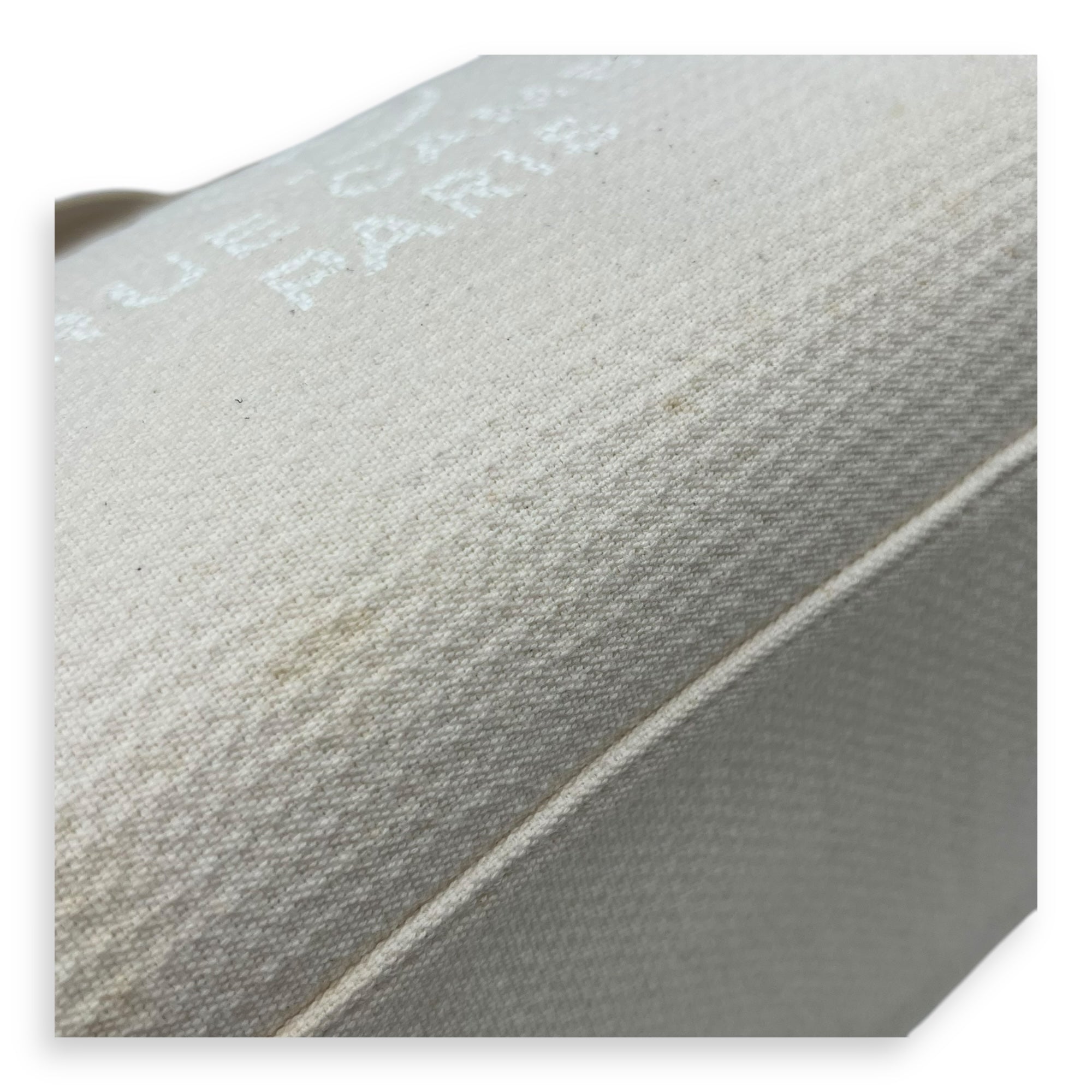 Deauville Tote Bag White in Canvas, Silver hardware - Image 7