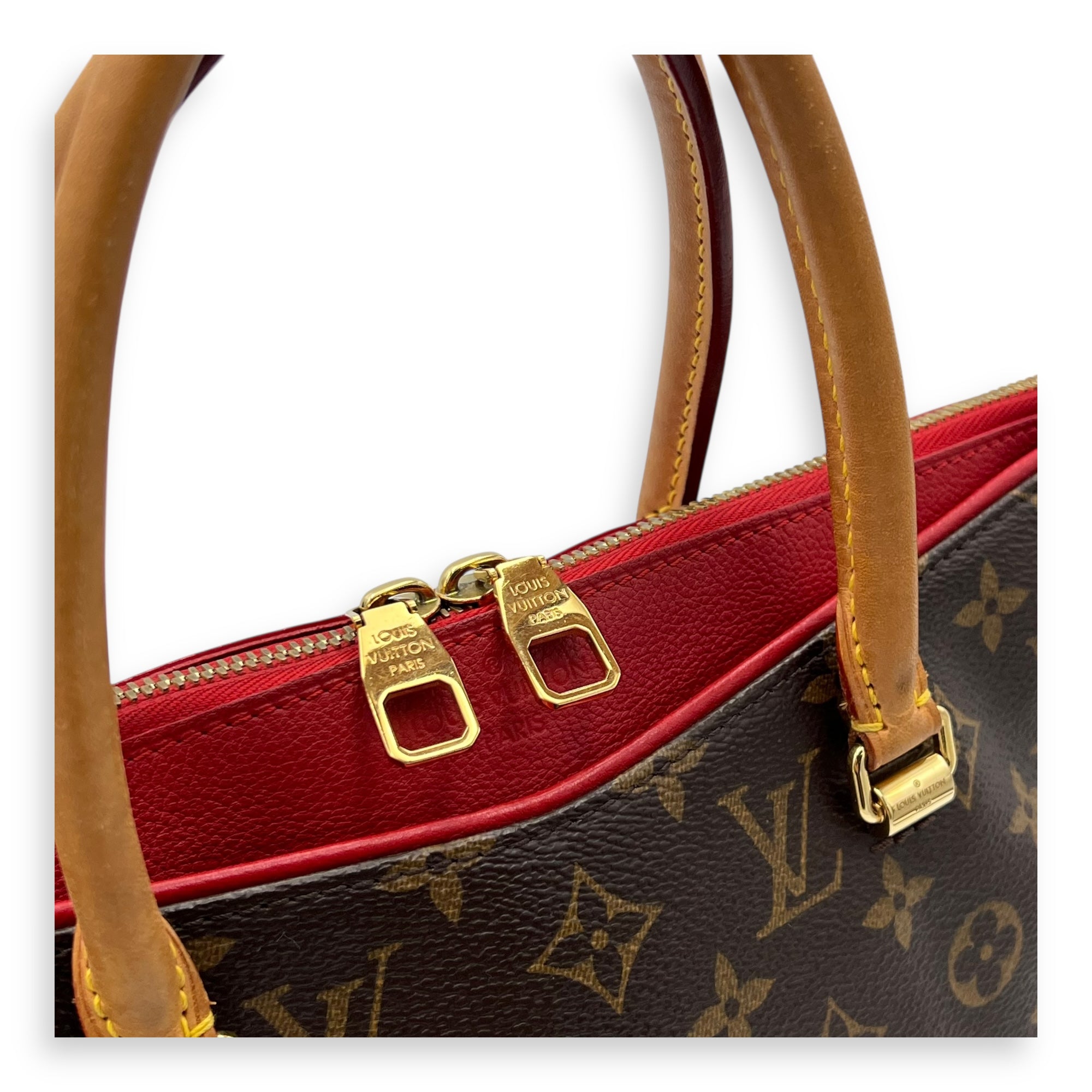 Pallas Top Handle Bag Brown in Monogram Coated Canvas, Gold hardware - Image 7