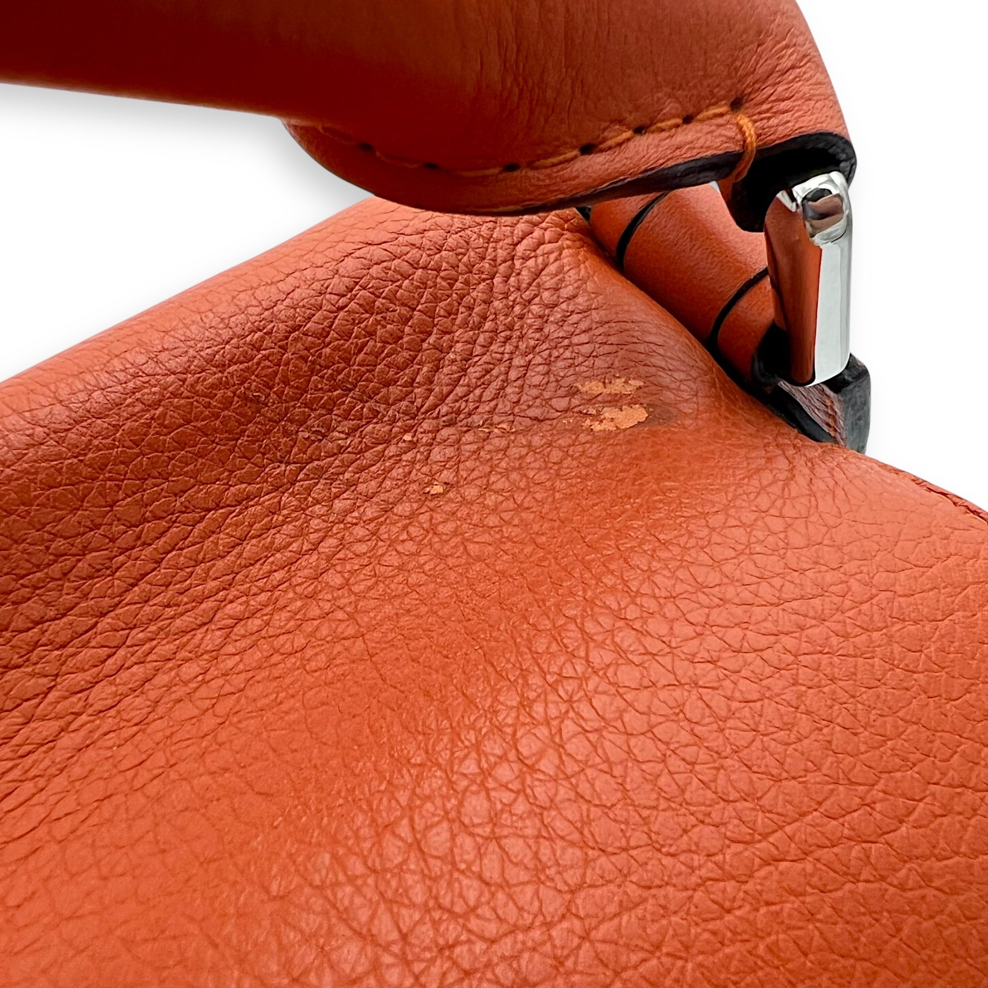 Puzzle Medium Orange Crossbody Bag in Calfskin, Silver hardware - Image 7