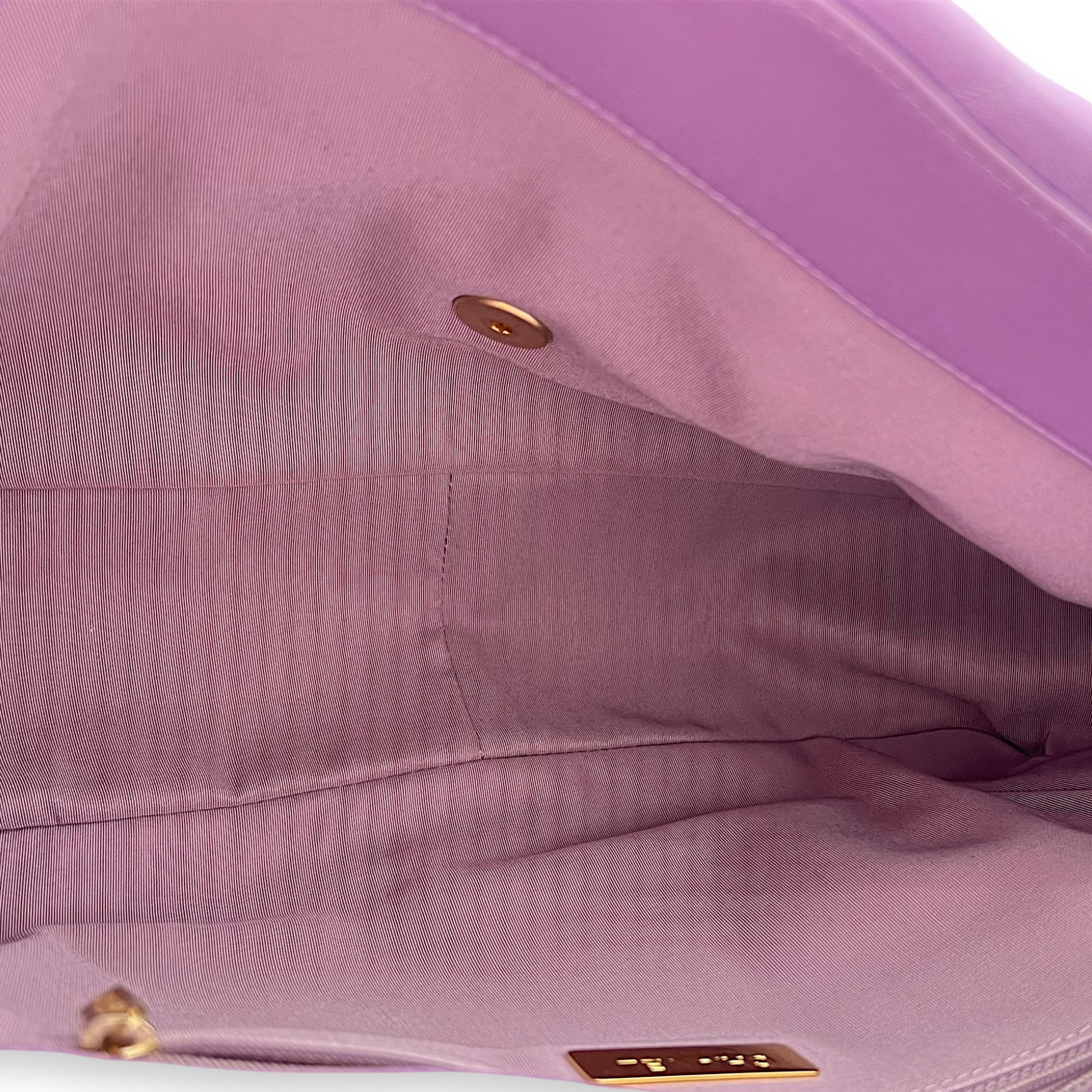 C19 Maxi Purple Crossbody Bag in Fabric, Mixed hardware - Image 7