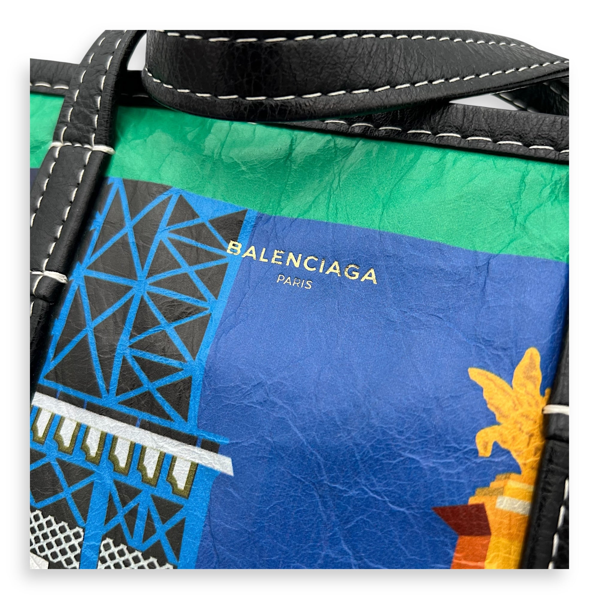 2 way bag Tote Bag Multi-colour in Calfskin, Gold hardware - Image 7