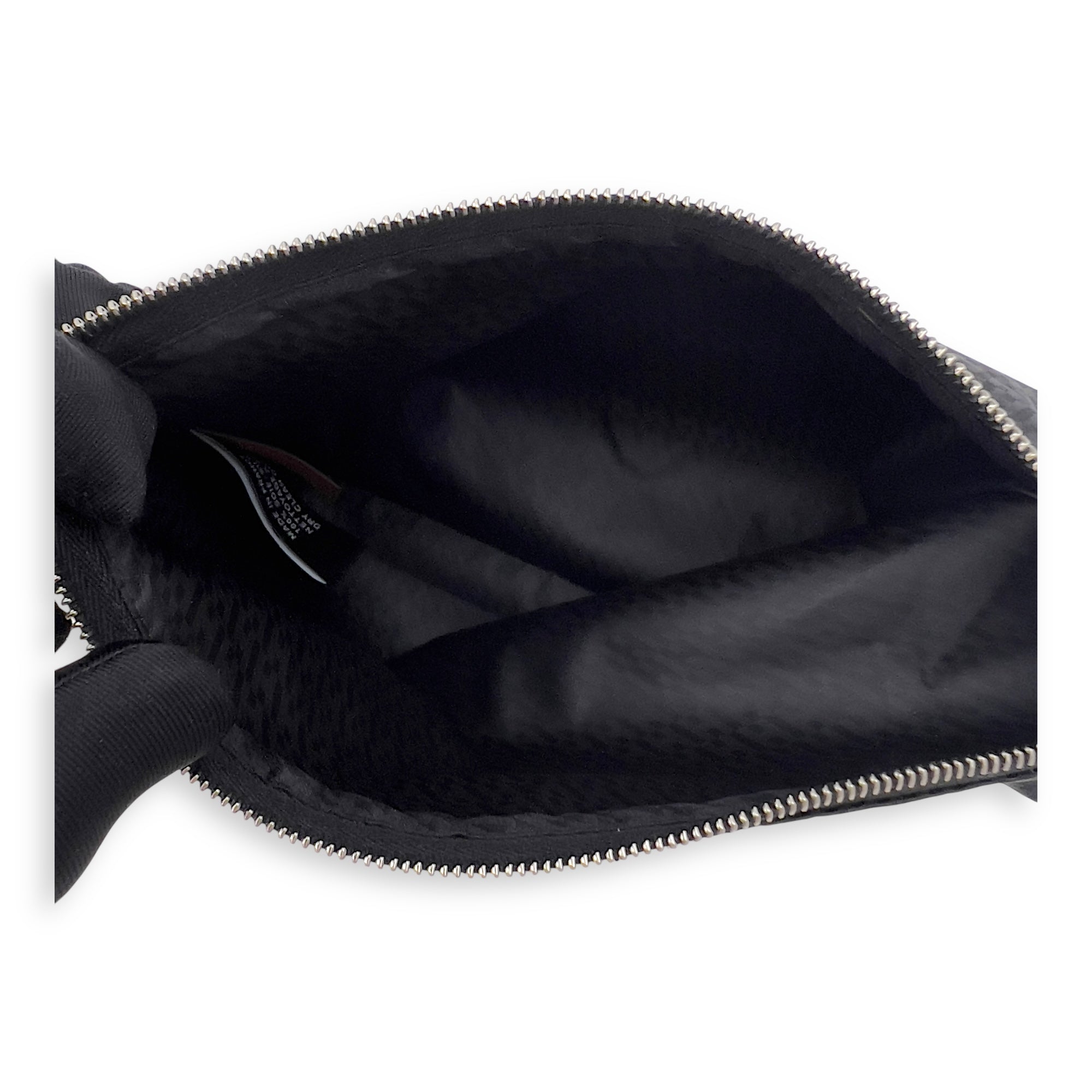 Silky Pocket Cosmetic Case Black in Nylon, Palladium hardware - Image 5