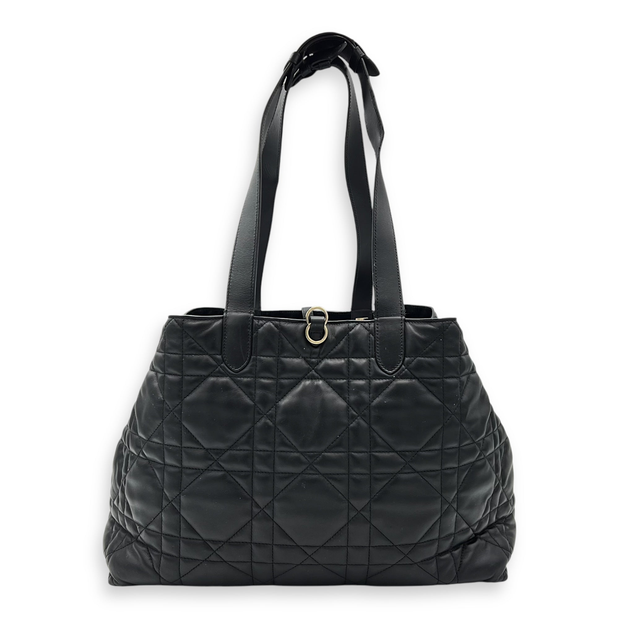 Toujours Top Handle Bag Large Black in Lambskin, Gold hardware - Image 9