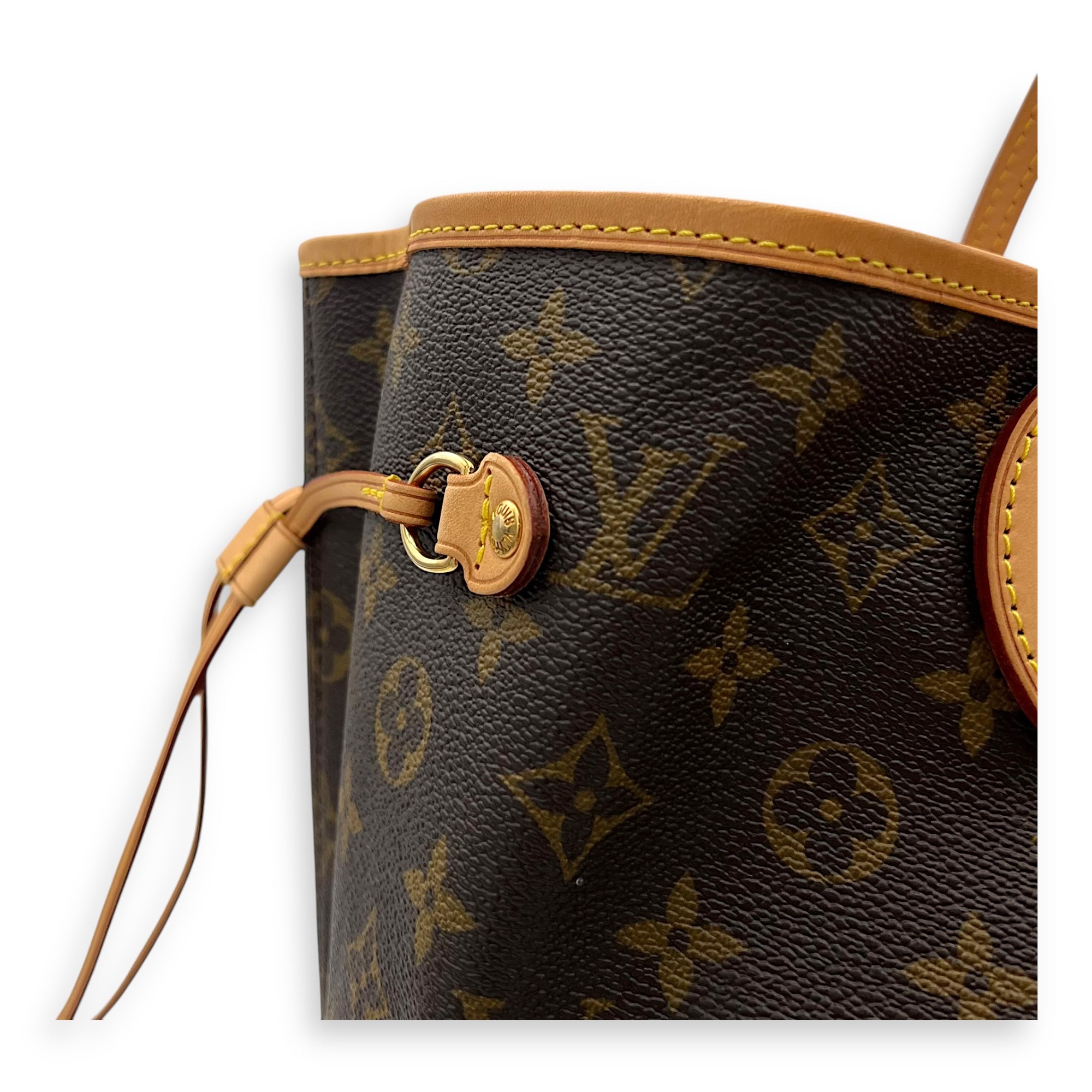 Neverfull Tote Bag GM Brown in Coated Canvas, Gold hardware - Image 9