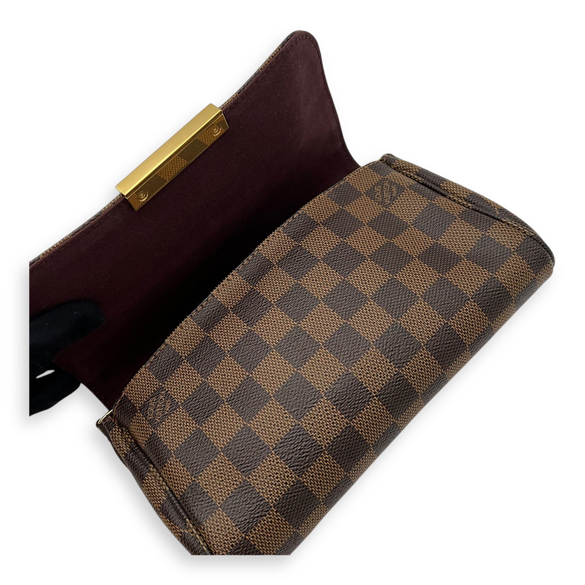 Favourite PM Brown Crossbody Bag in Coated Canvas, Gold hardware - Image 8