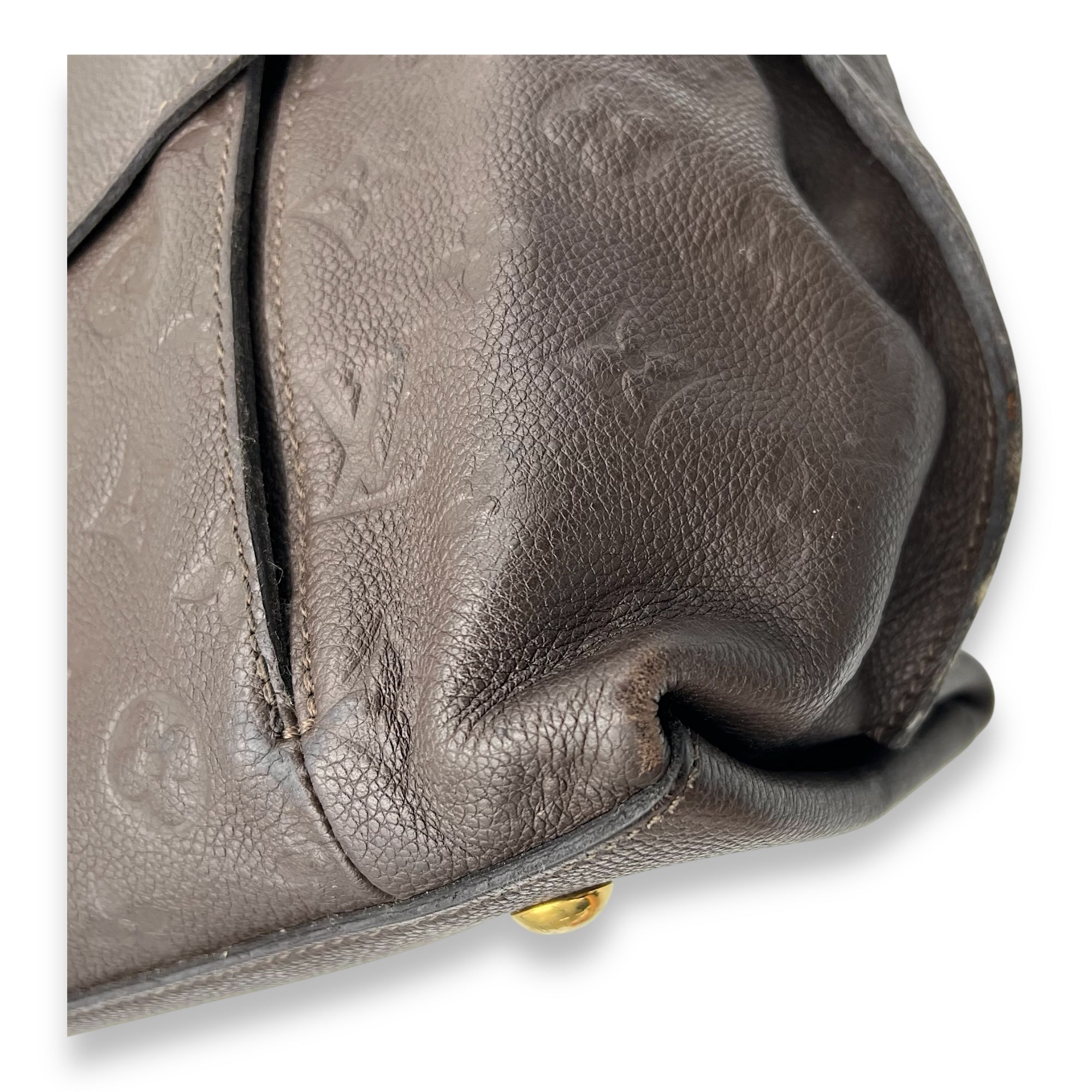 Metis Shoulder Bag Hobo Brown in Empreinte Leather, Gold hardware - Image 8