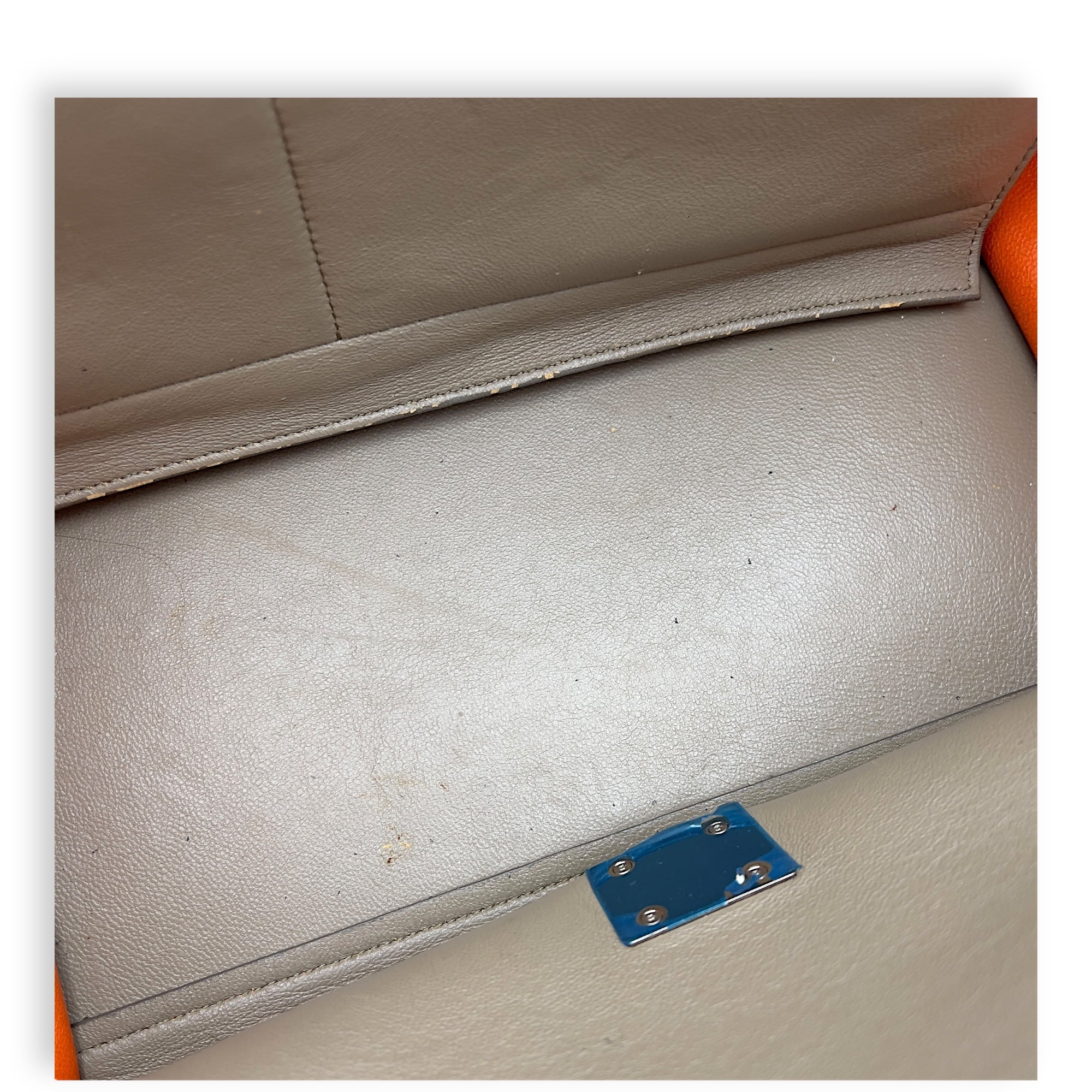 Trapeze Top Handle Bag Medium Black in Calfskin, Silver hardware - Image 10