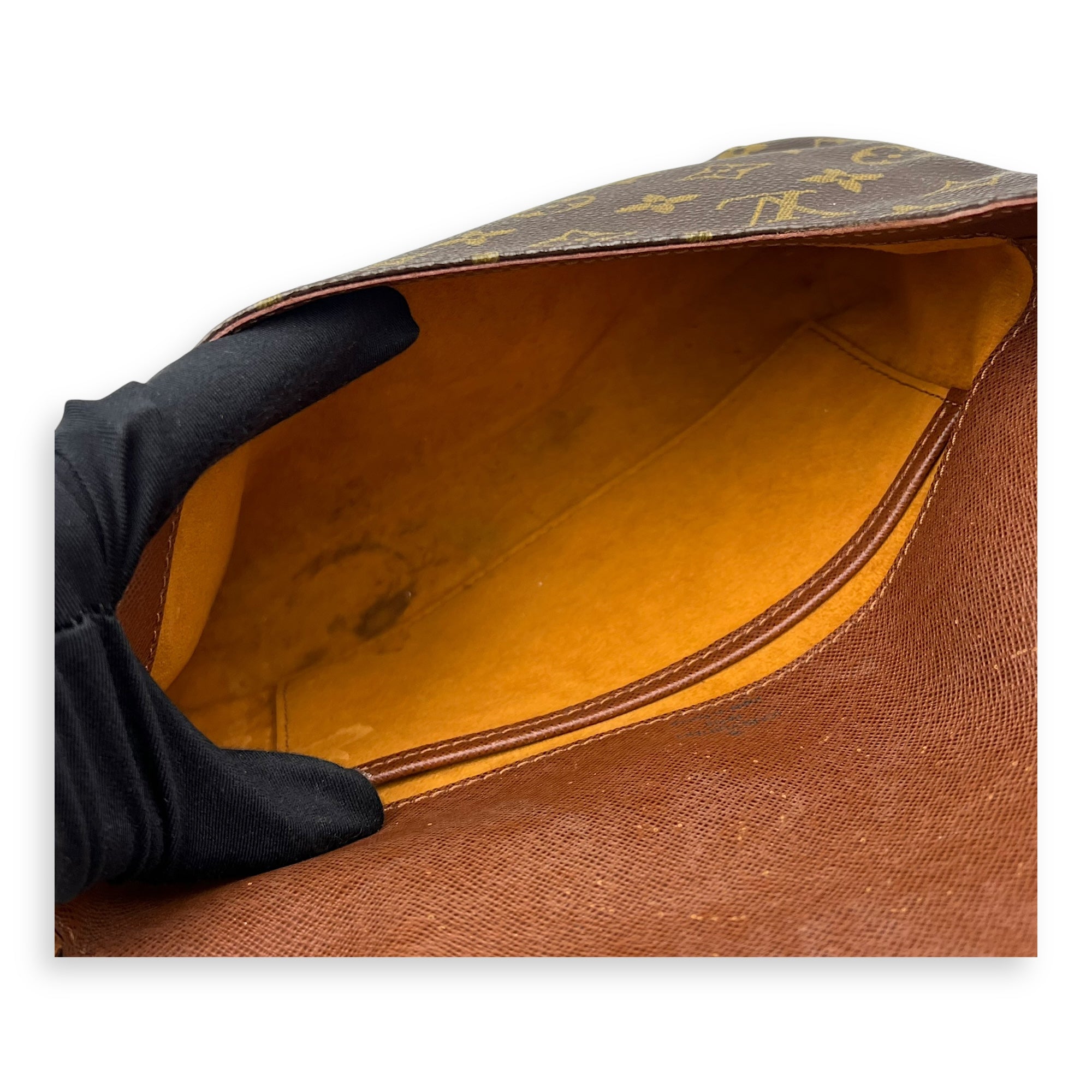 Musette Tango Brown Shoulder Bag in Coated Canvas, Gold hardware - Image 8