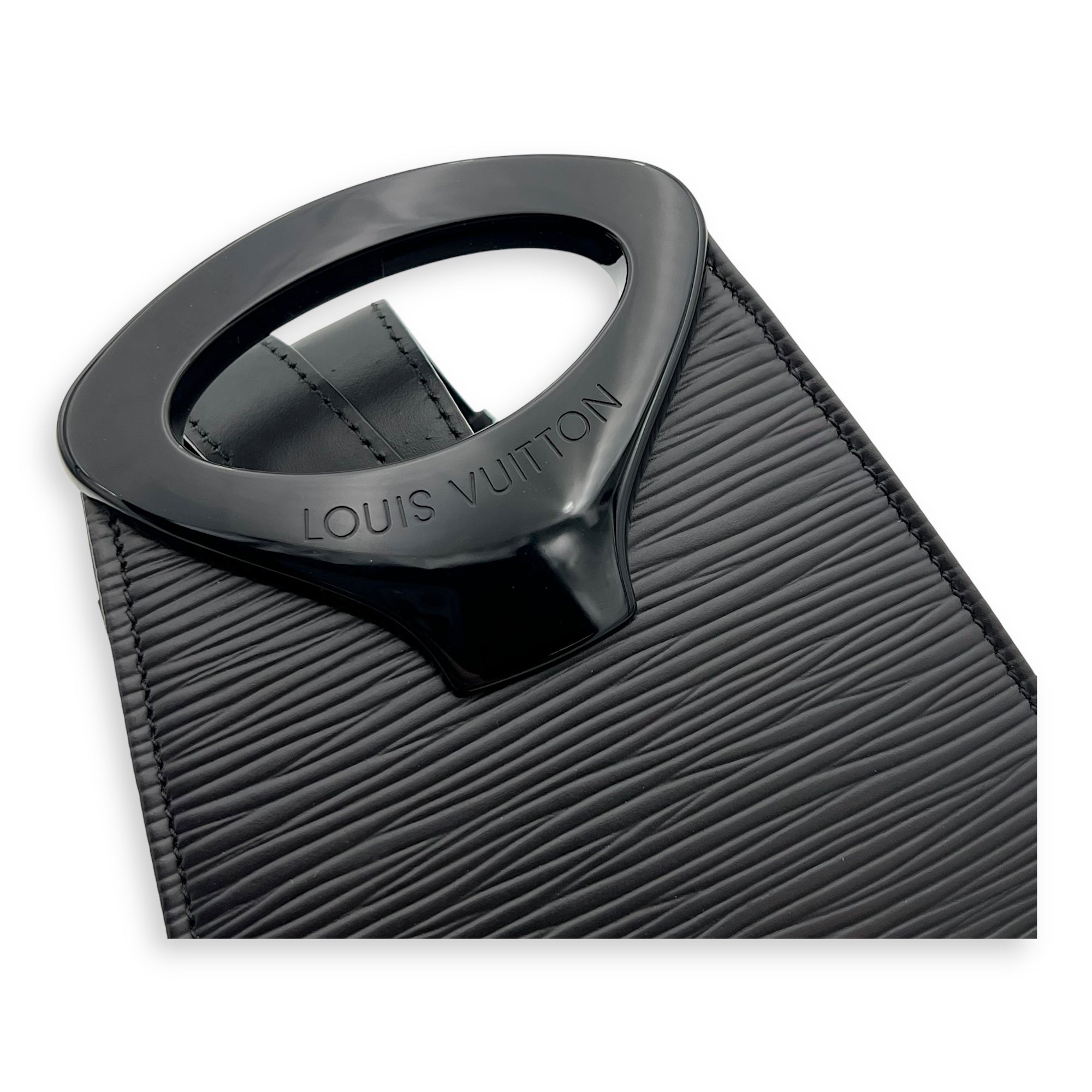 Minuit Crossbody Bag Black in Epi Leather, Enamel hardware - Image 8