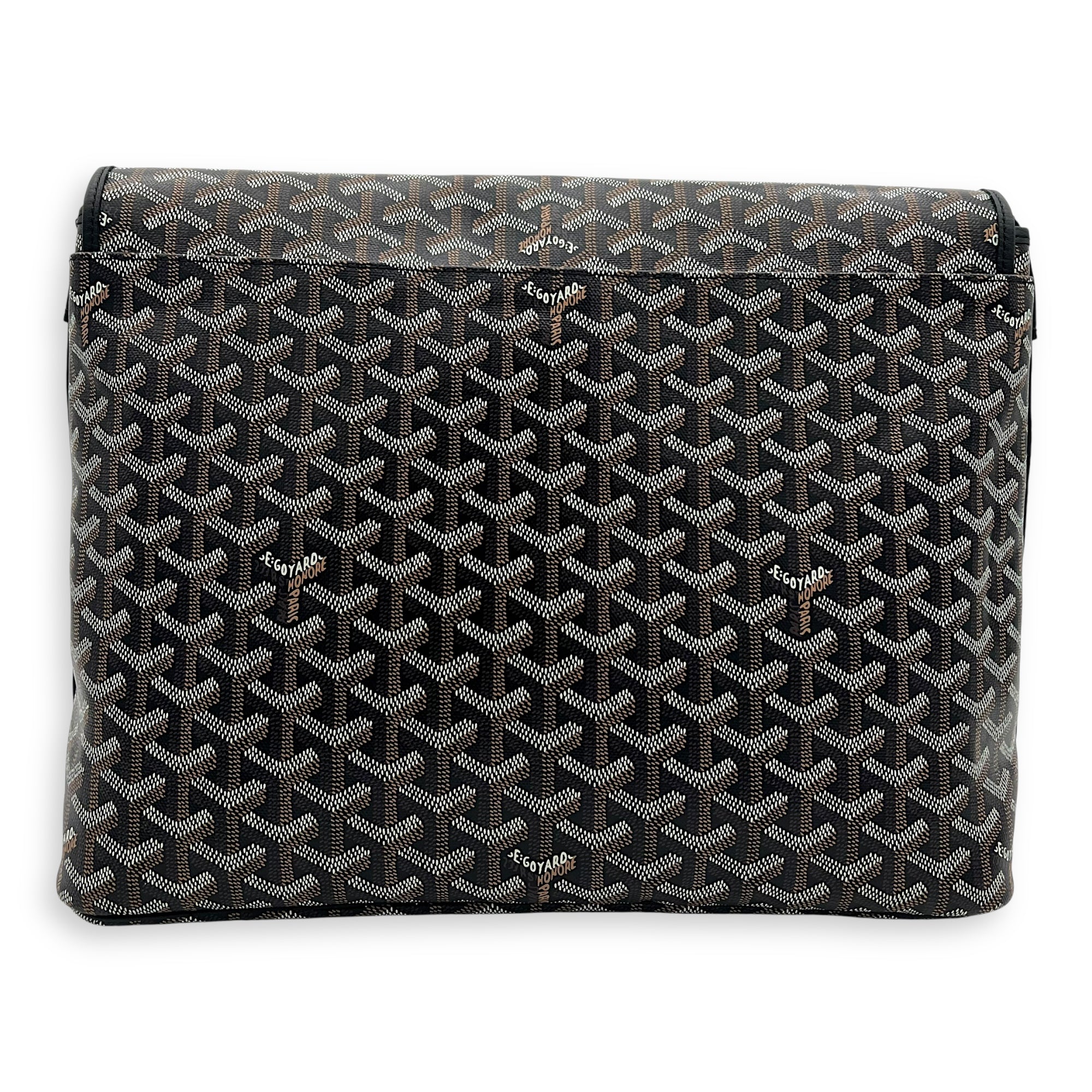 Capetien Messenger MM Black in Coated Canvas, Silver hardware - Image 3