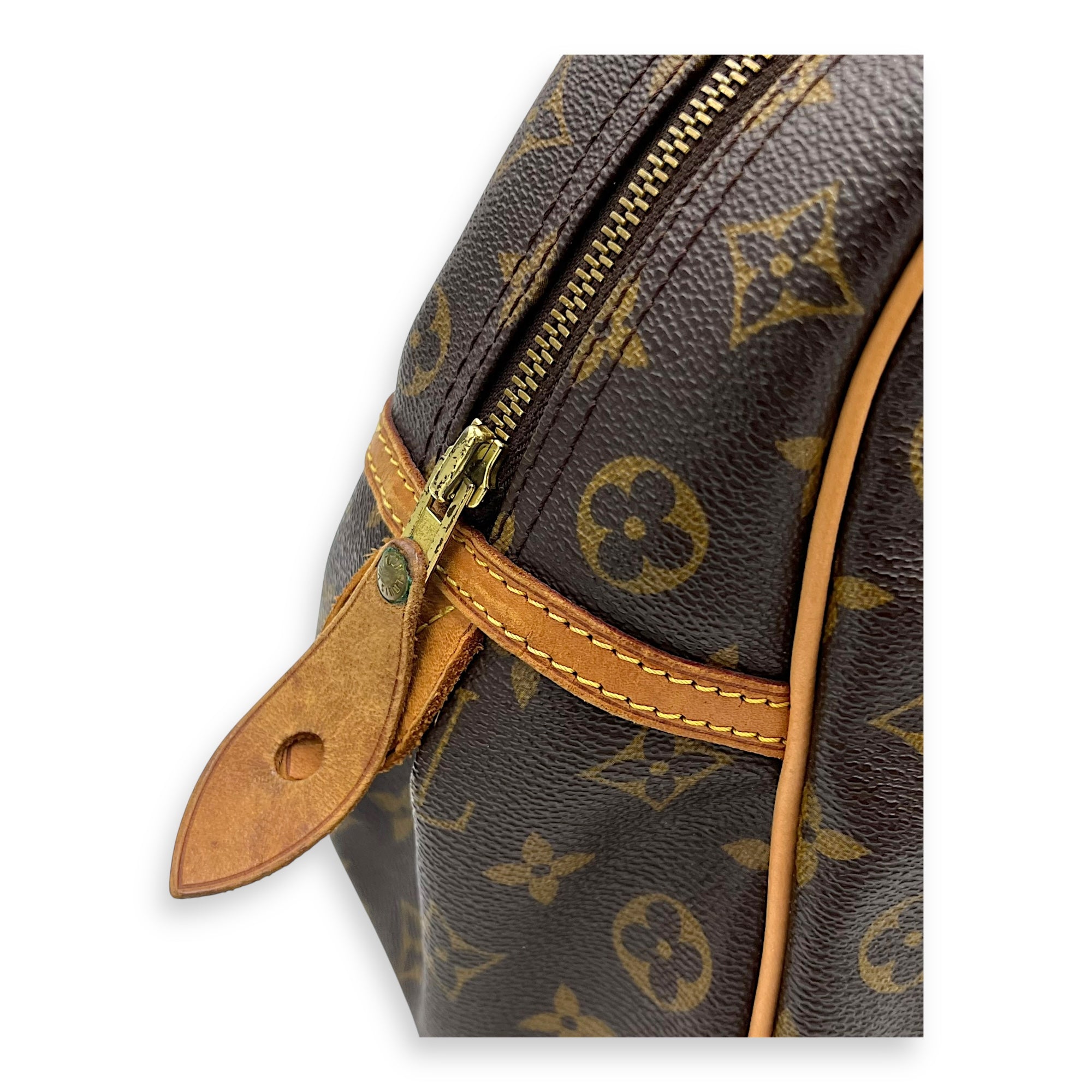Montorgueil Shoulder Bag Brown in Monogram Coated Canvas, Gold hardware - Image 9
