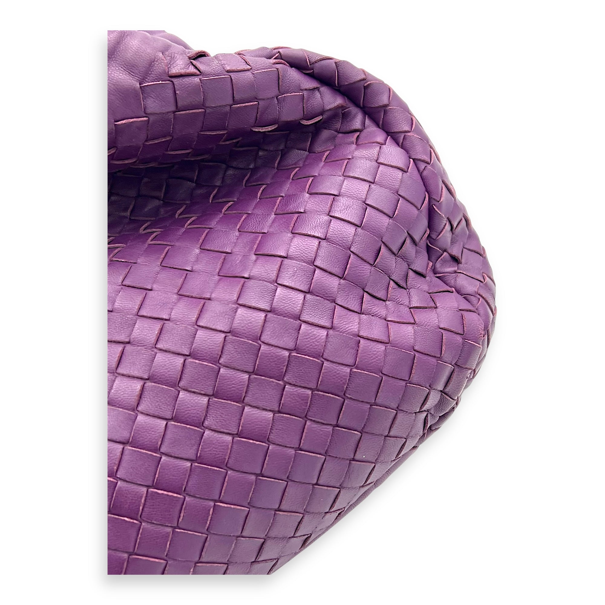 Intrecciato Hobo Purple in Nappa Leather, Gunmetal hardware - Image 9