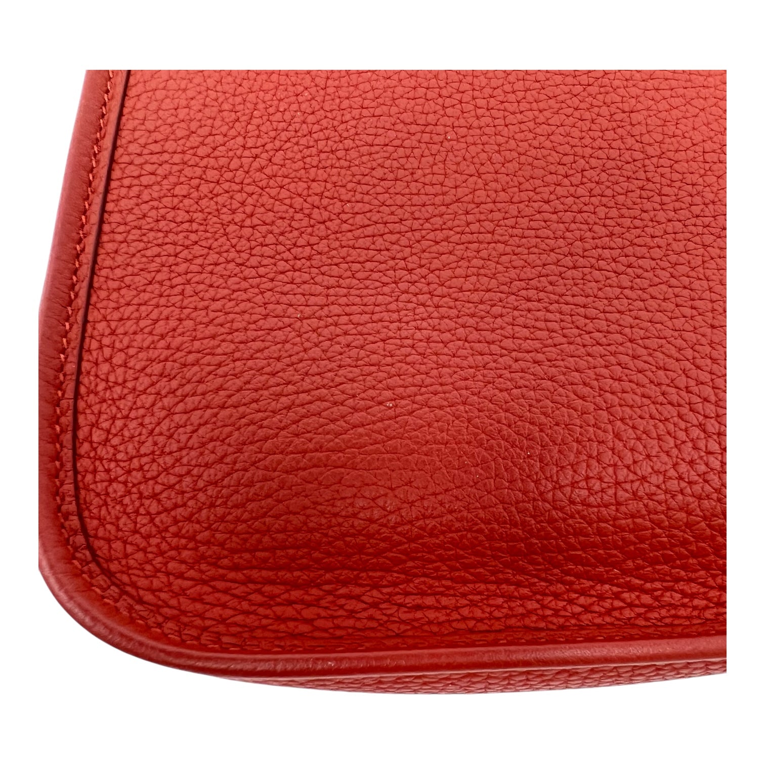 Evelyne TPM Red Crossbody Bag in Clemence, Palladium hardware - Image 8