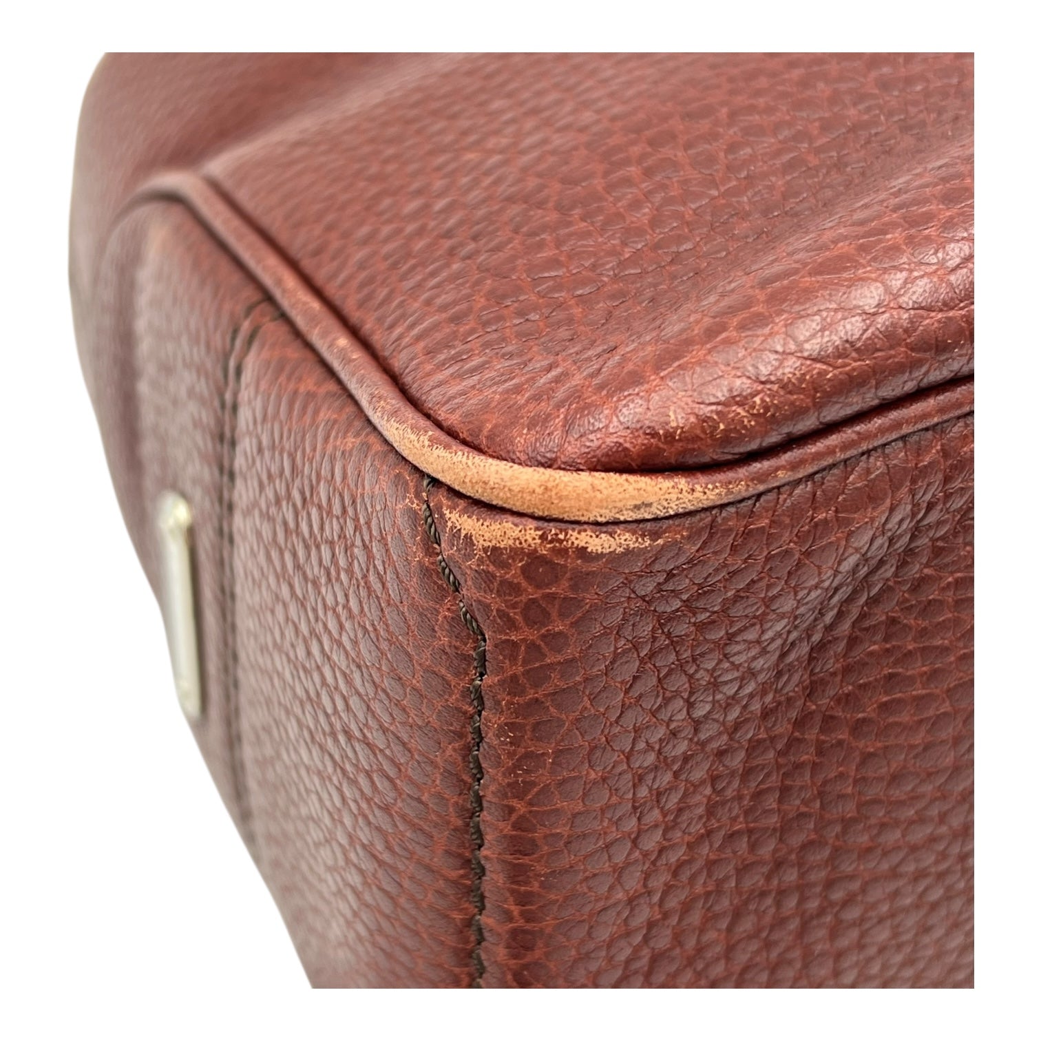 Boogie Top Handle Bag Brown in Calfskin, Silver hardware - Image 10