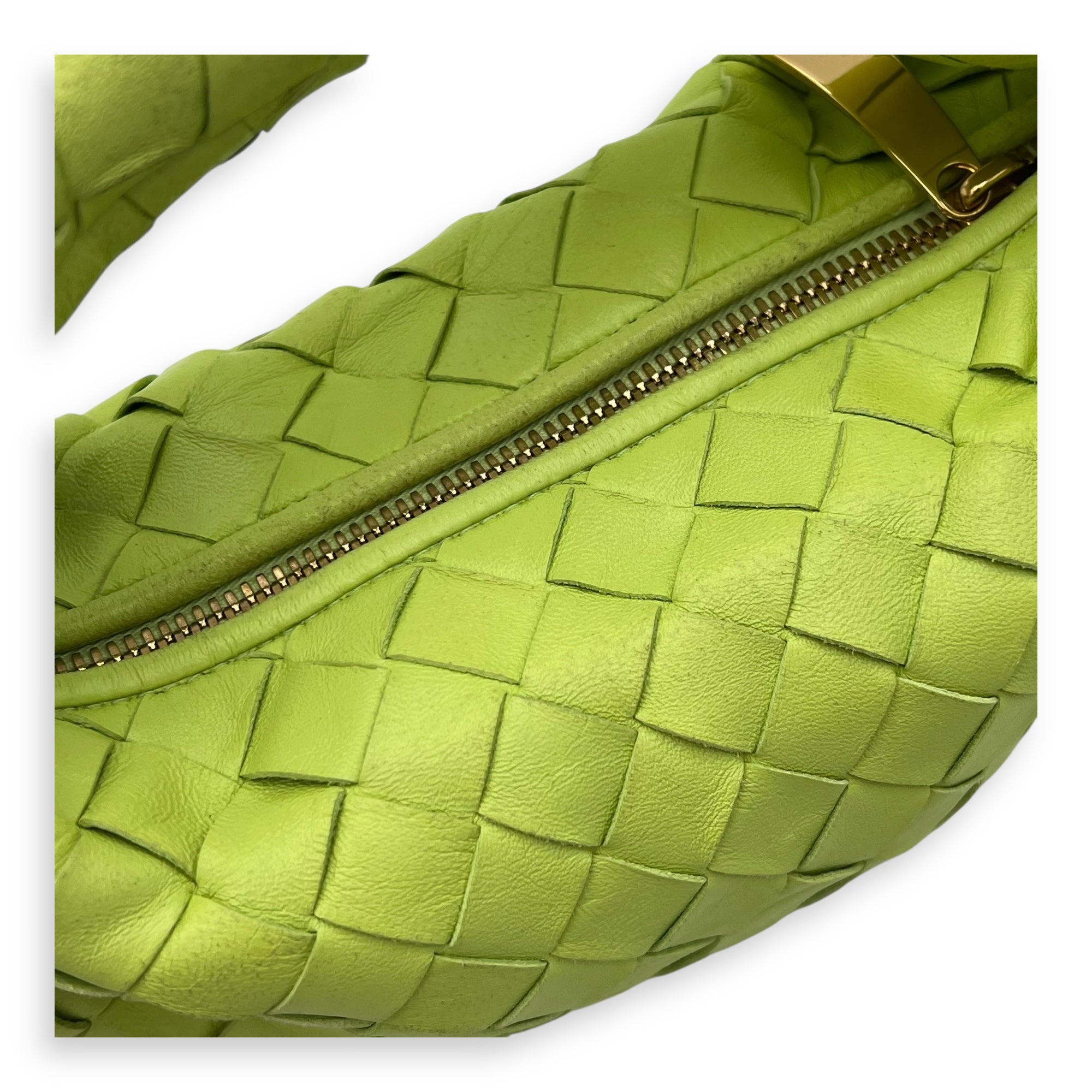 Jodie Mini Green Top Handle Bag in Lambskin, Gold hardware - Image 10