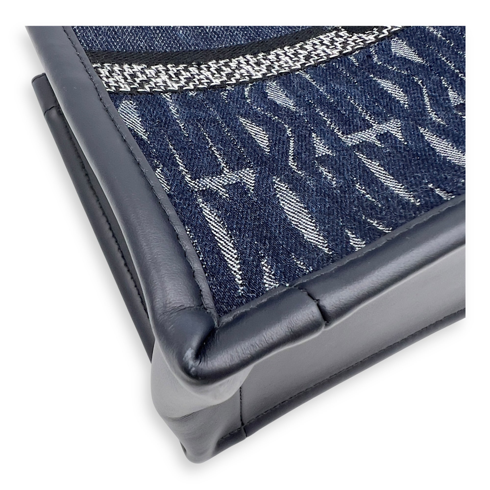 Book Tote Small Blue Top Handle Bag in Denim - Image 12