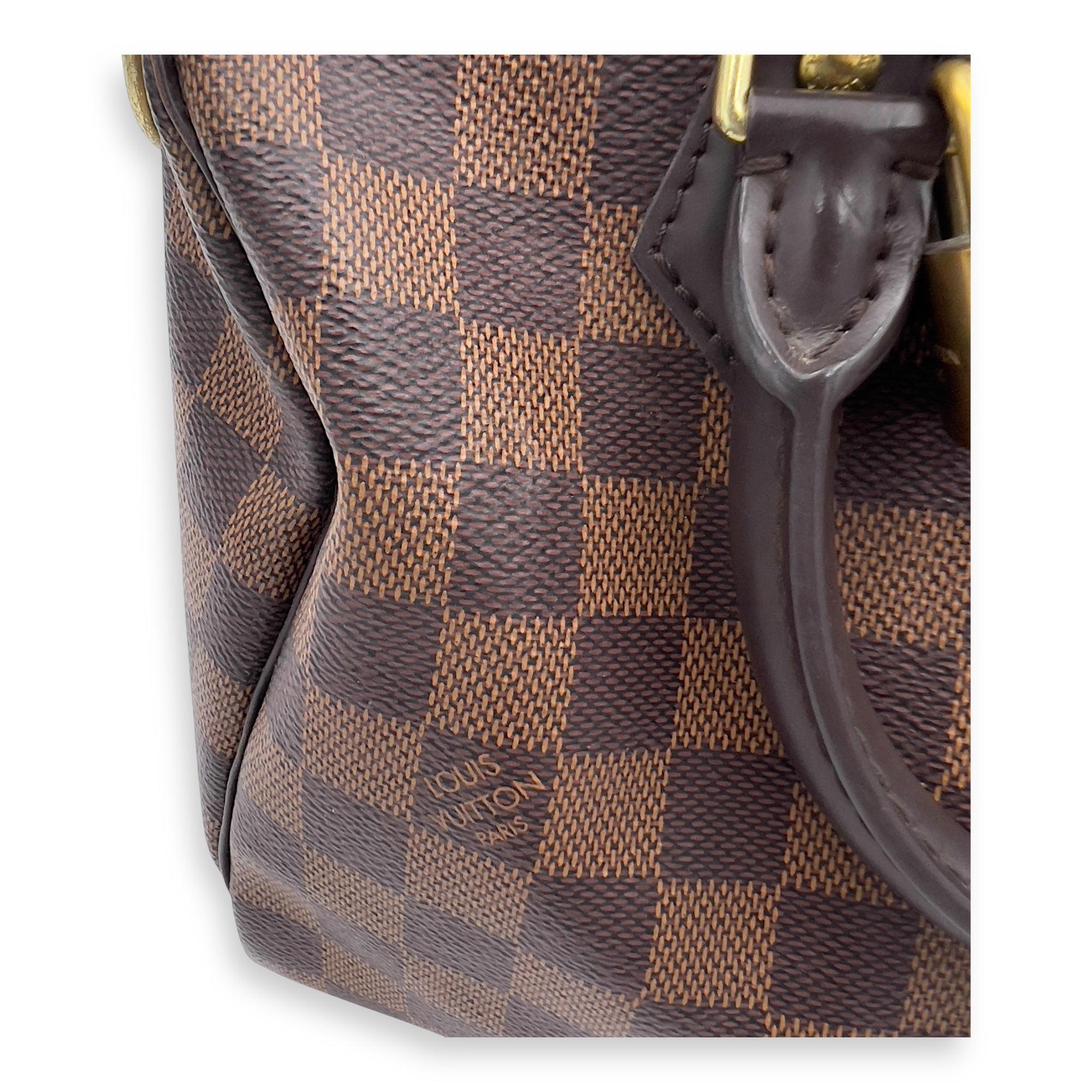 Speedy Bandouliere Top Handle Bag 25 Brown in Coated Canvas, Gold hardware - Image 10