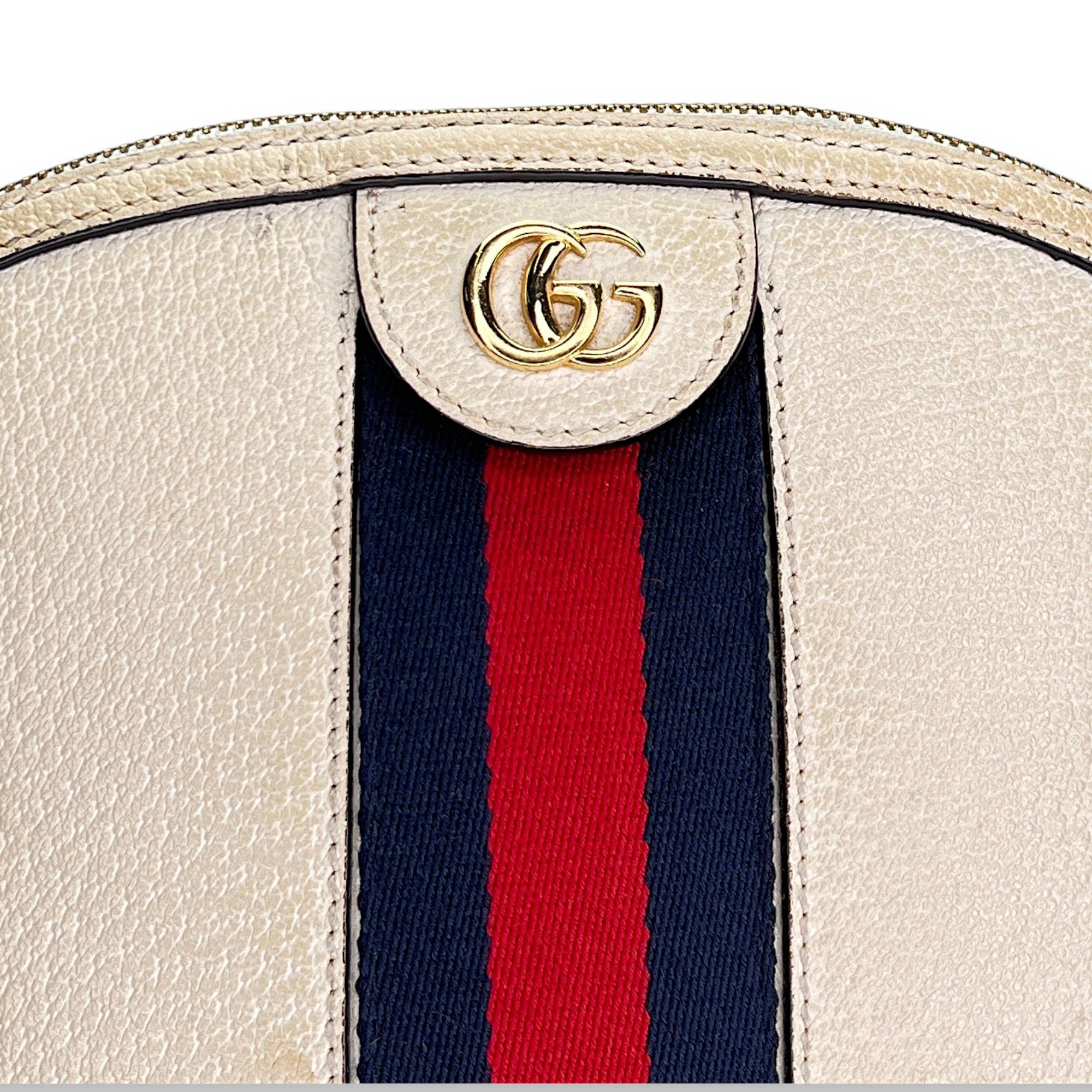 Ophidia Small Crossbody bag in Calfskin, Gold Hardware - Image 11