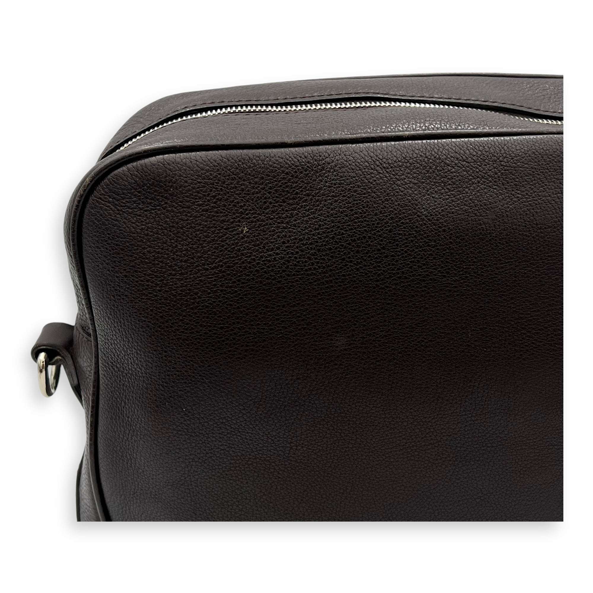 Classic Brown Messenger in Calfskin, Silver hardware - Image 11
