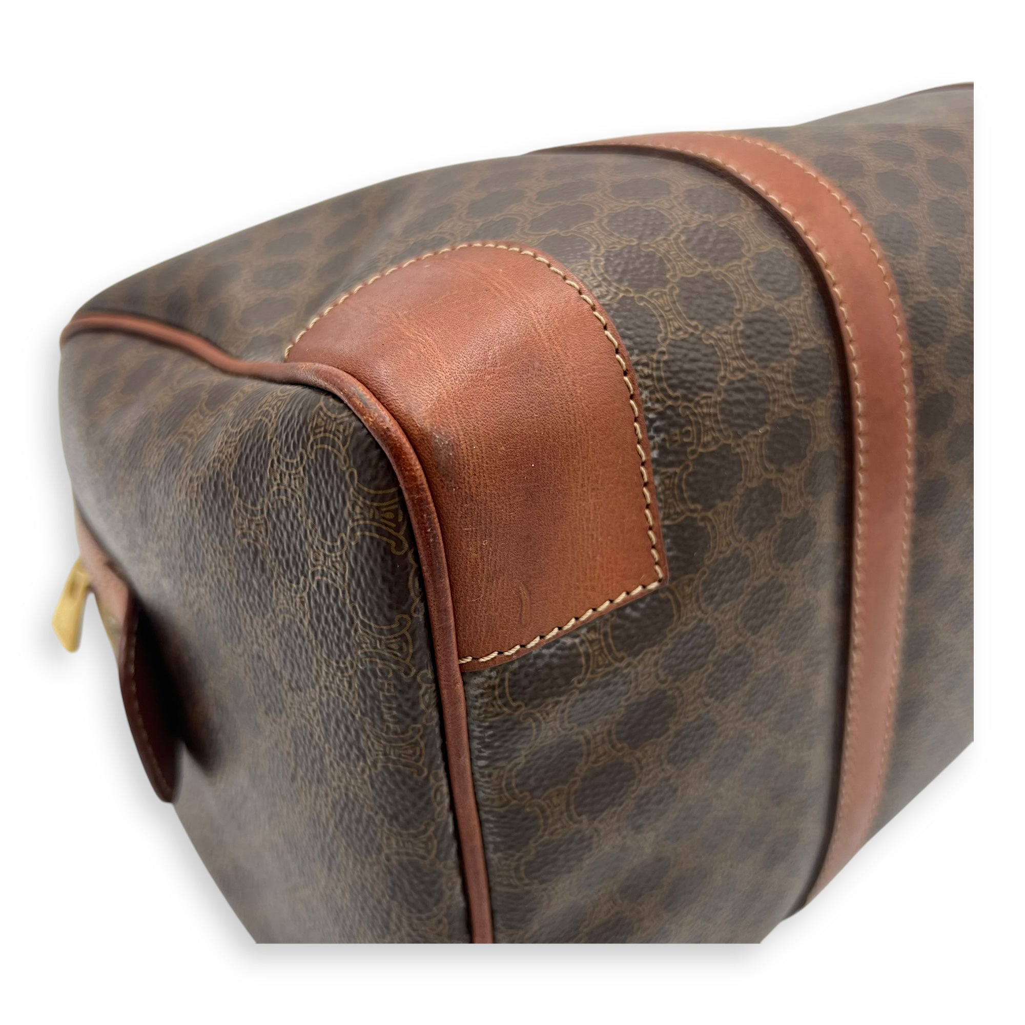 Macadam Top Handle Bag Brown in Coated Canvas, Gold hardware - Image 10