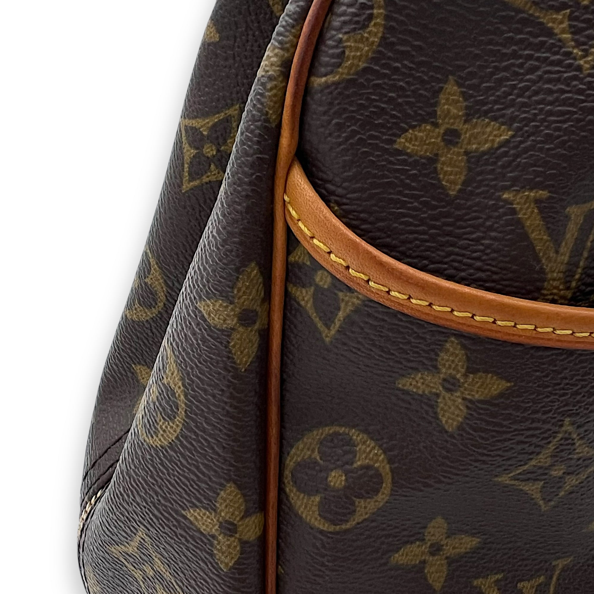 Trouville Top Handle Bag Brown in Monogram Coated Canvas, Gold hardware - Image 11