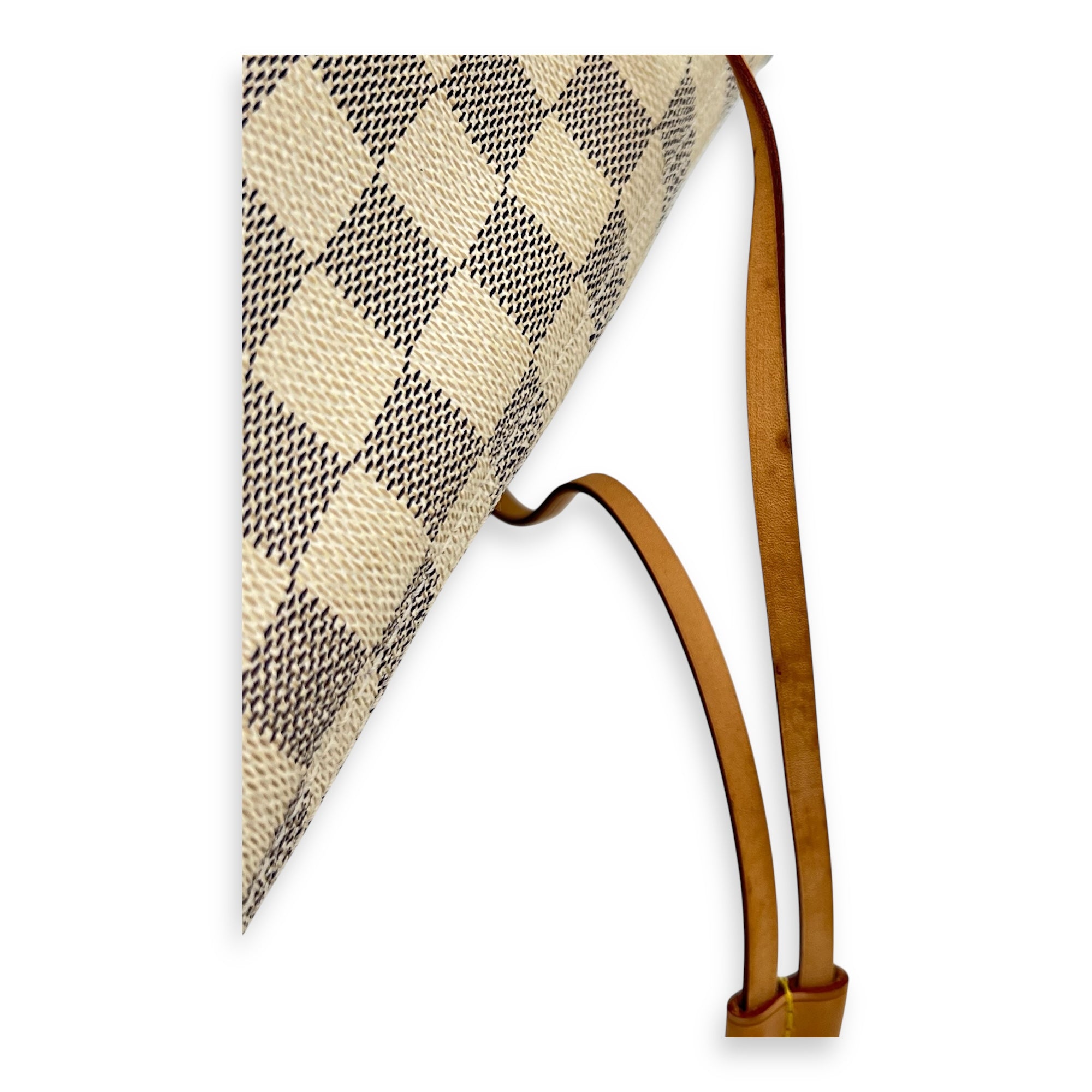 Neverfull Tote Bag White in Coated Canvas, Gold hardware - Image 12