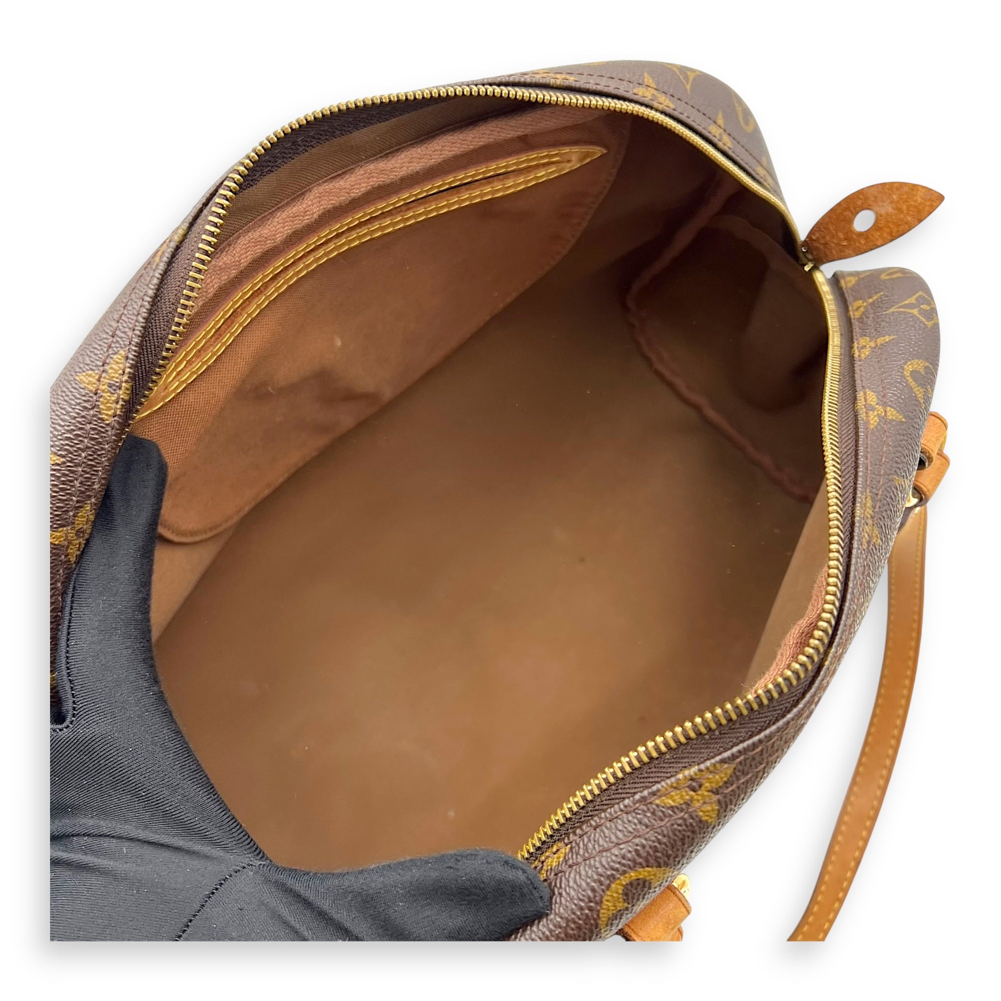 Montorgueil Shoulder Bag Brown in Monogram Coated Canvas, Gold hardware - Image 13