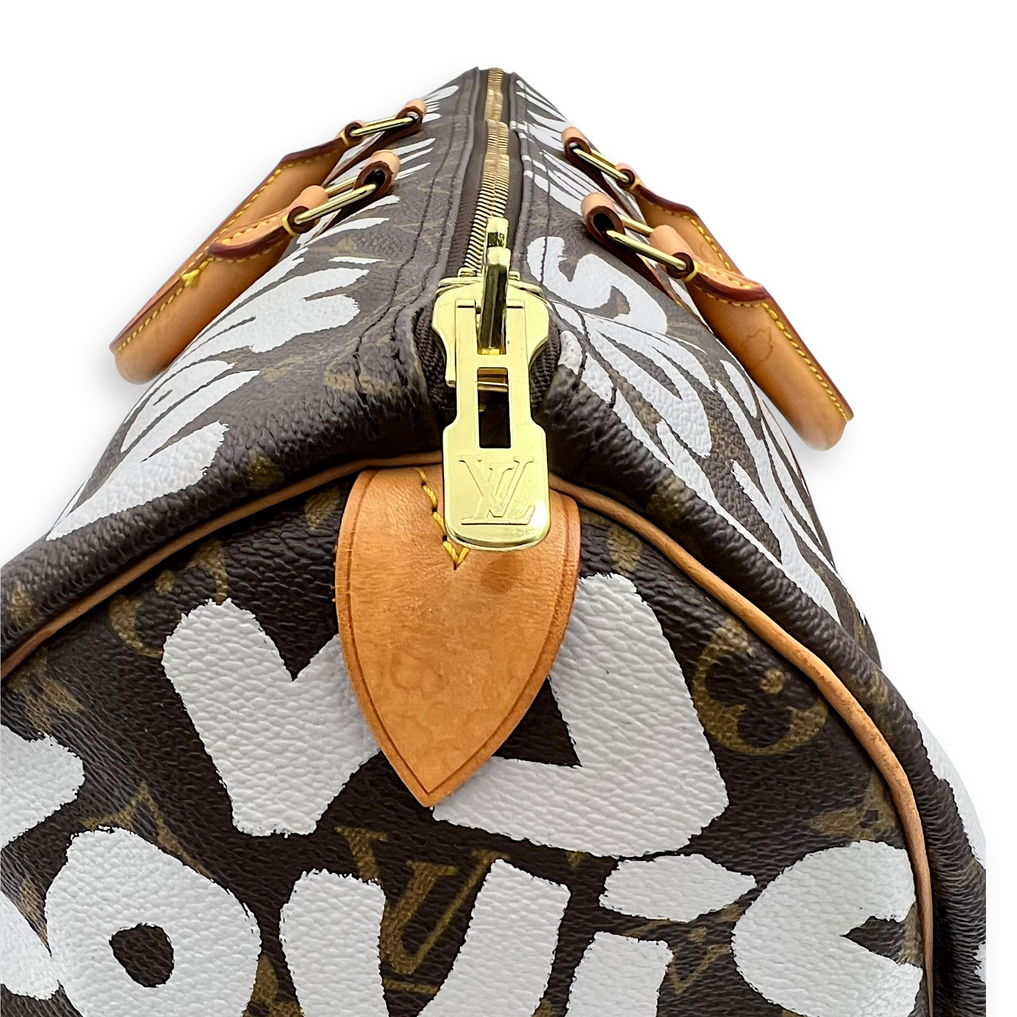 Stephen Sprouse Keepall 50 Brown Duffle Bag in Coated Canvas, Gold hardware - Image 12