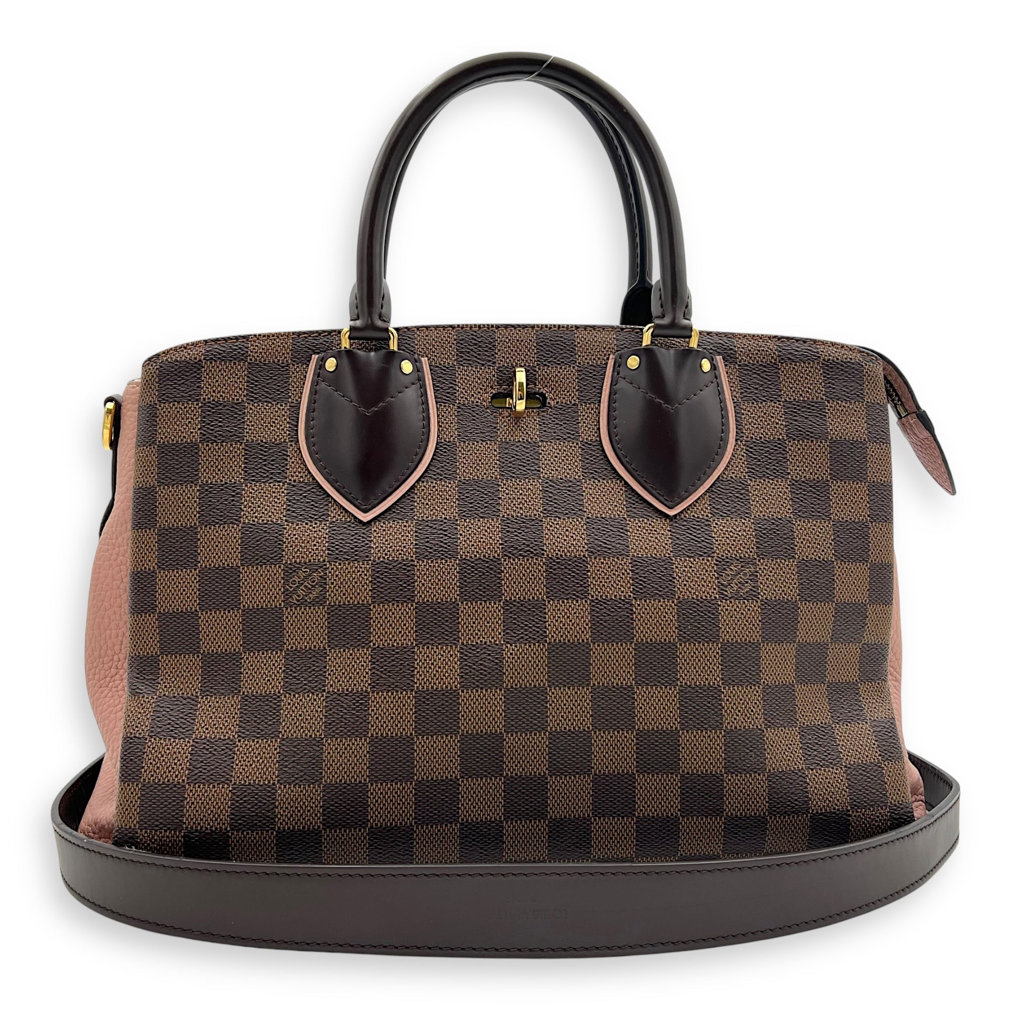 Normandy Top Handle Bag Brown in Coated Canvas, Gold hardware - Image 13