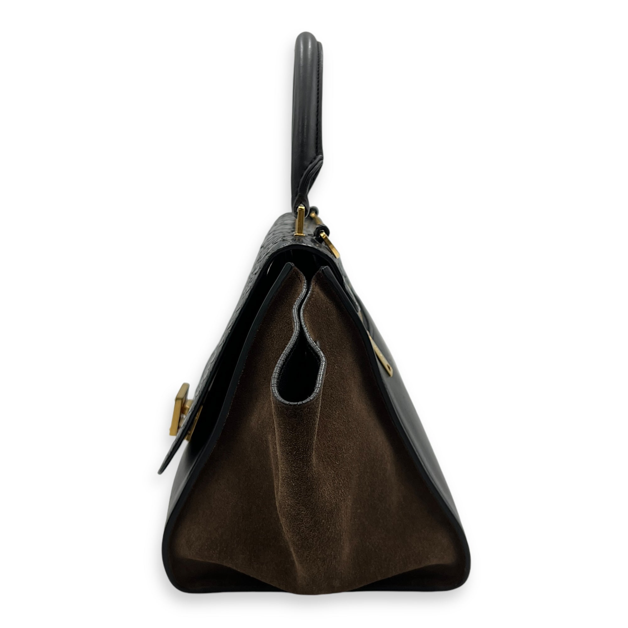 Trapeze Top handle Bag Small Multi-colour in Calfskin , Gold Hardware - Image 4