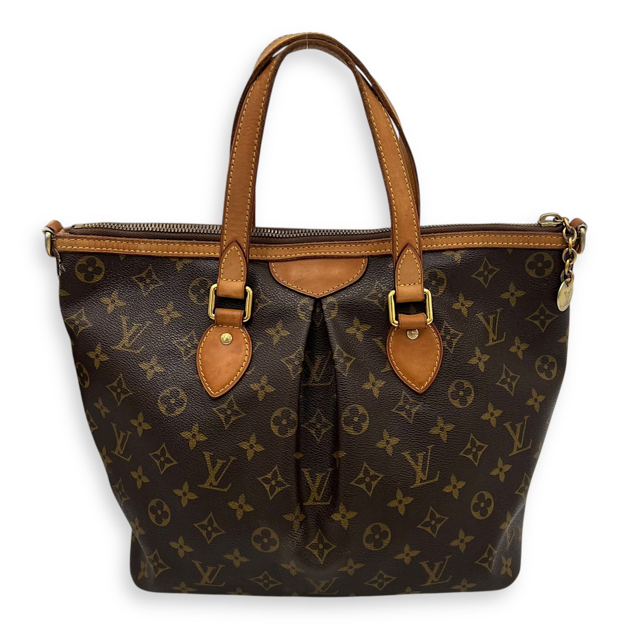 Palermo Top Handle Bag Brown in Monogram Coated Canvas, Gold hardware - Image 3