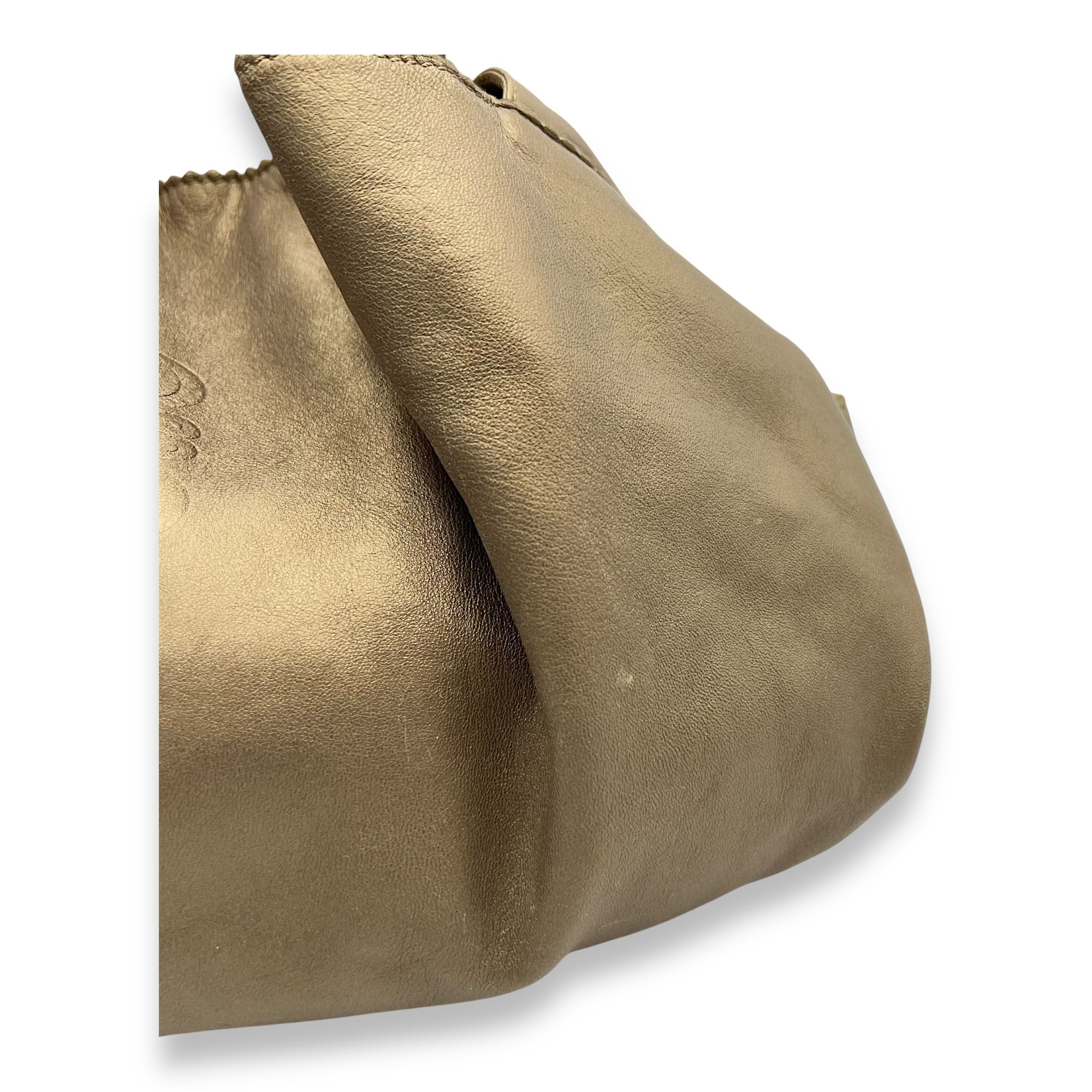 Aire Beige Top Handle Bag in Nappa Leather, Gold hardware - Image 9