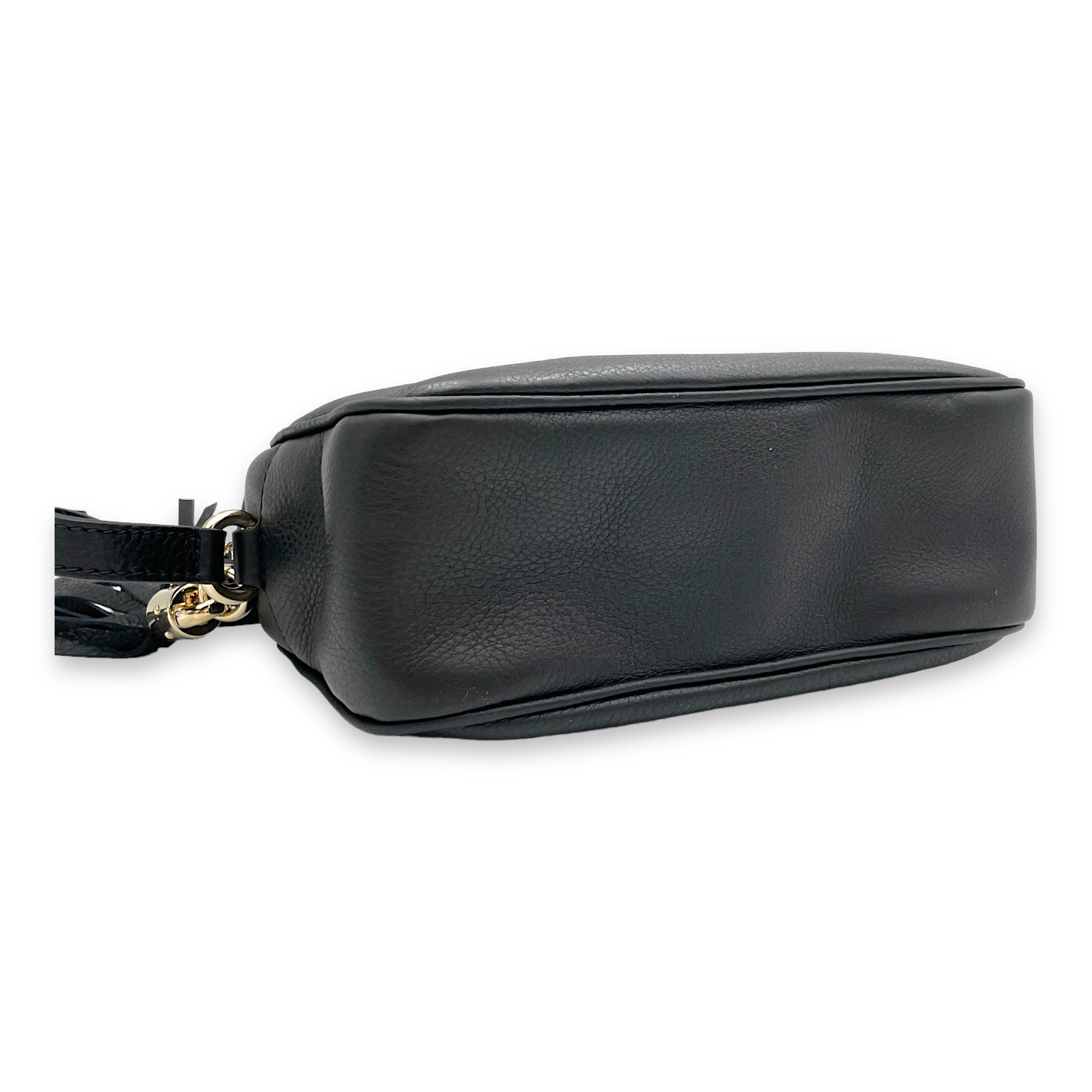 Soho Crossbody Bag Black in Calfskin, Gold hardware - Image 6