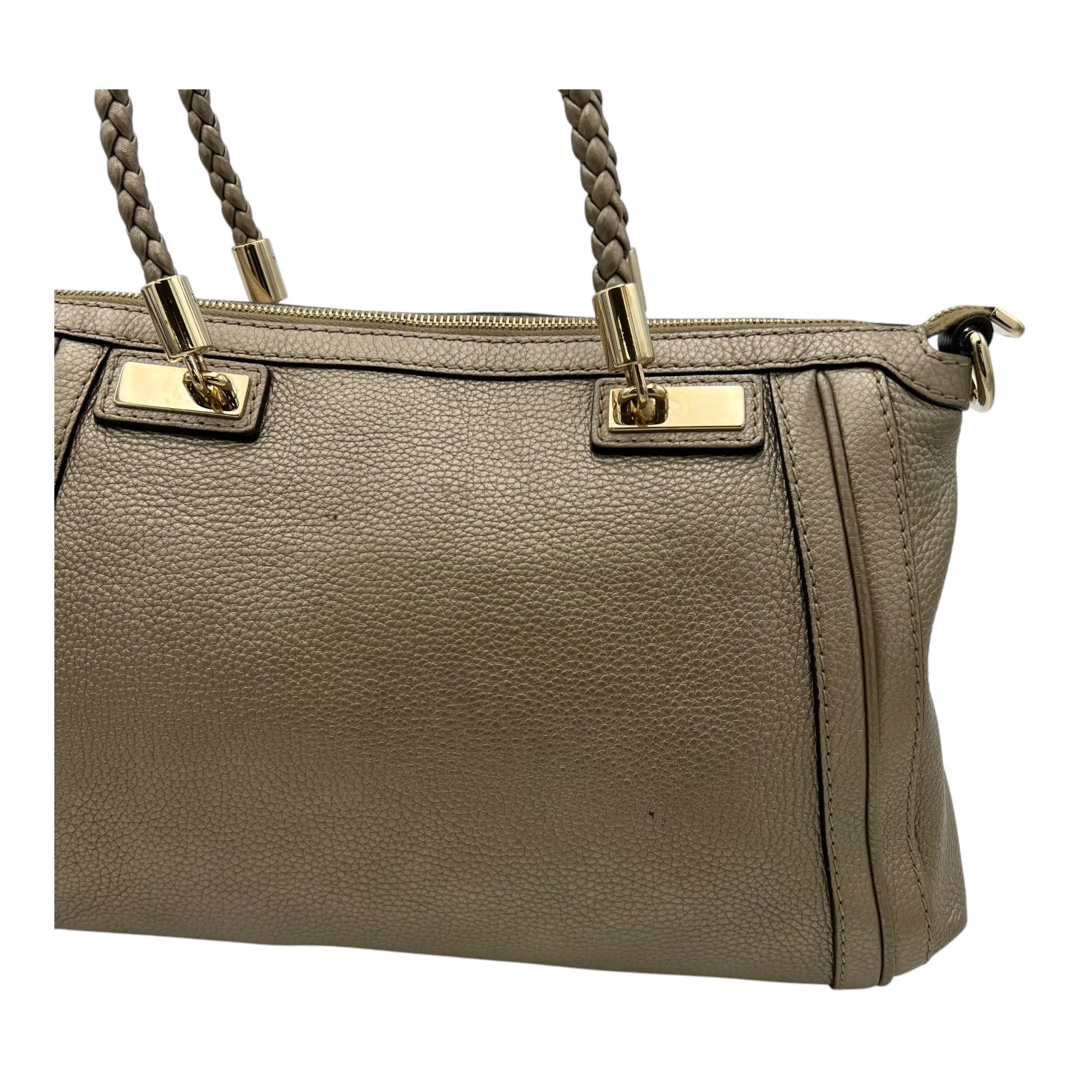 Twist Shoulder Bag Gold in Calfskin, Gold hardware - Image 9