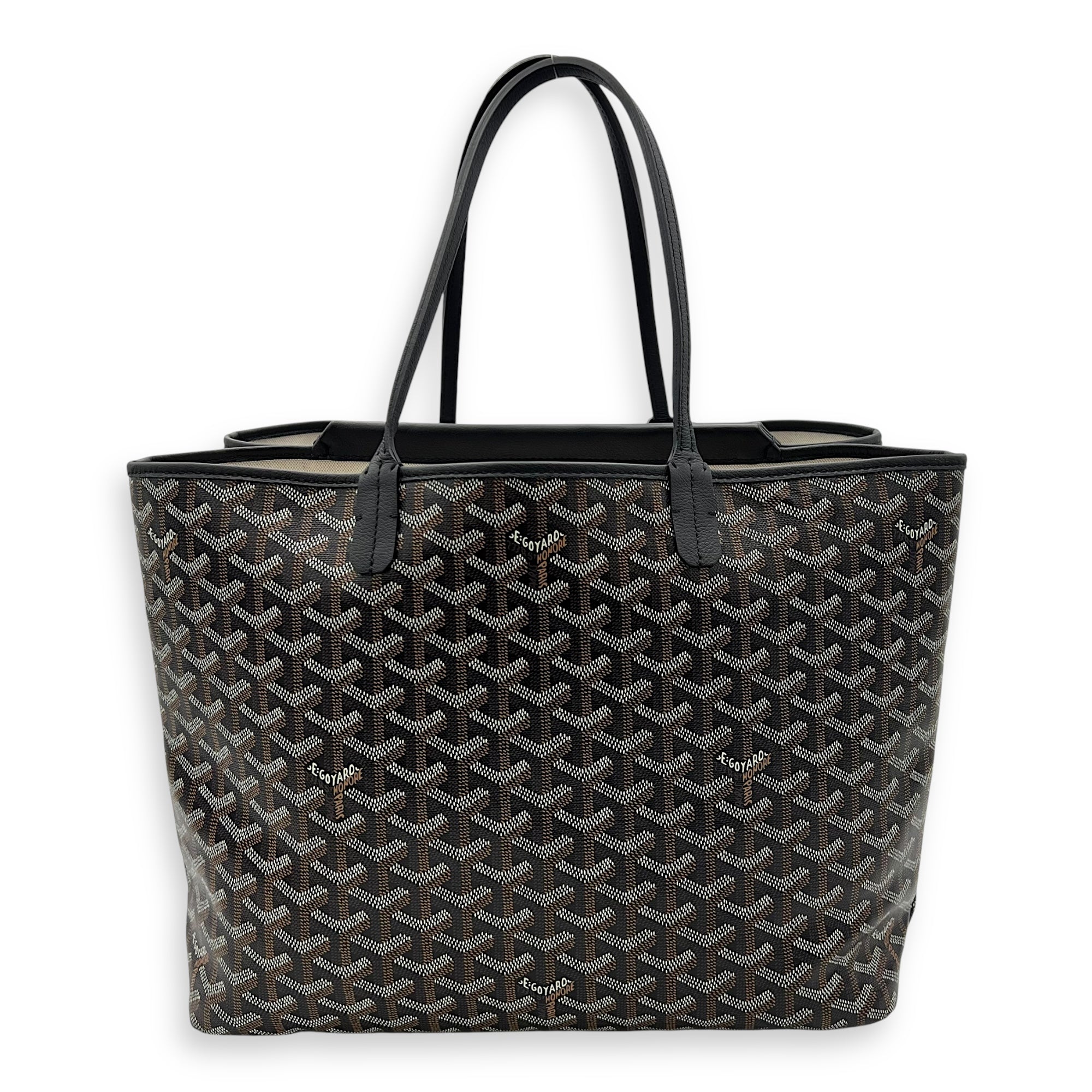 Isabelle PM Black Tote Bag in Coated Canvas, Silver hardware