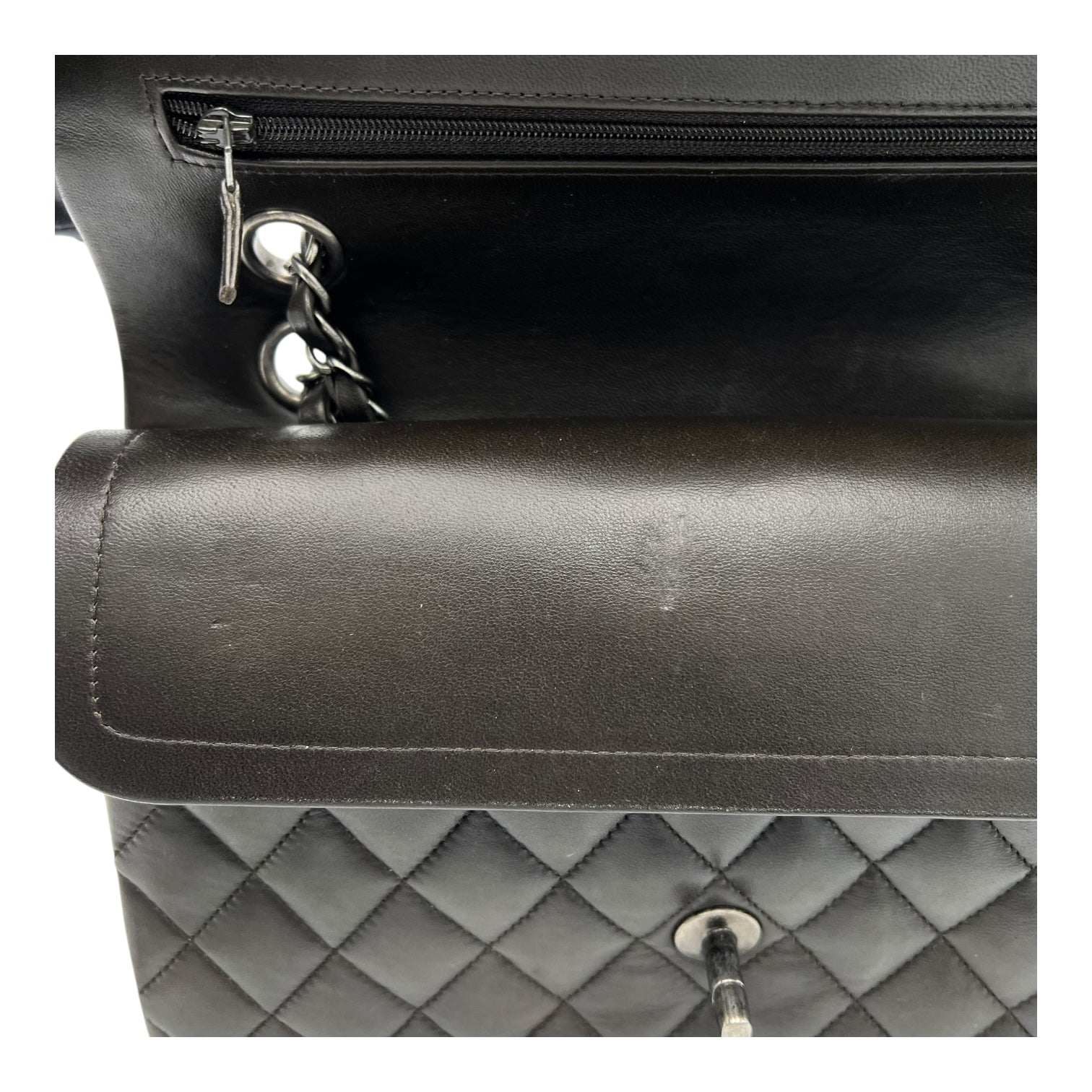 Classic Shoulder Bag Medium Multi-colour in Lambskin, Ruthenium hardware - Image 7